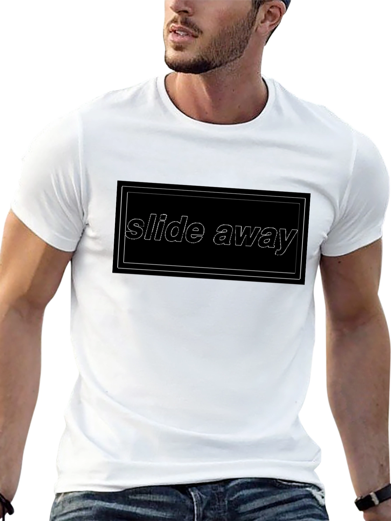 Slide Away Black Graphic Tee