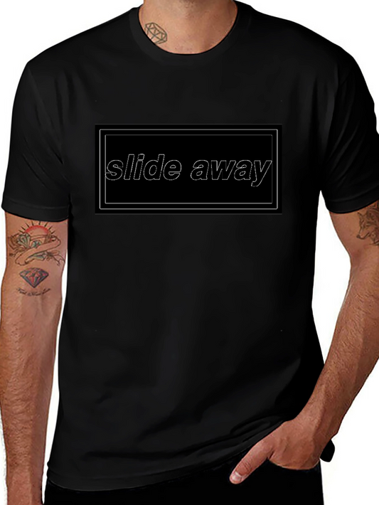 Slide Away Black Graphic Tee
