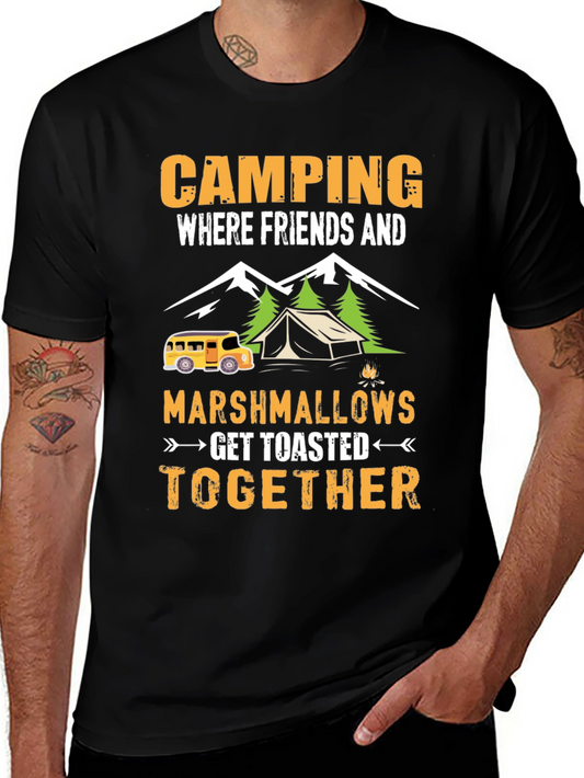 Camping Friends Marshmallows T-Shirt