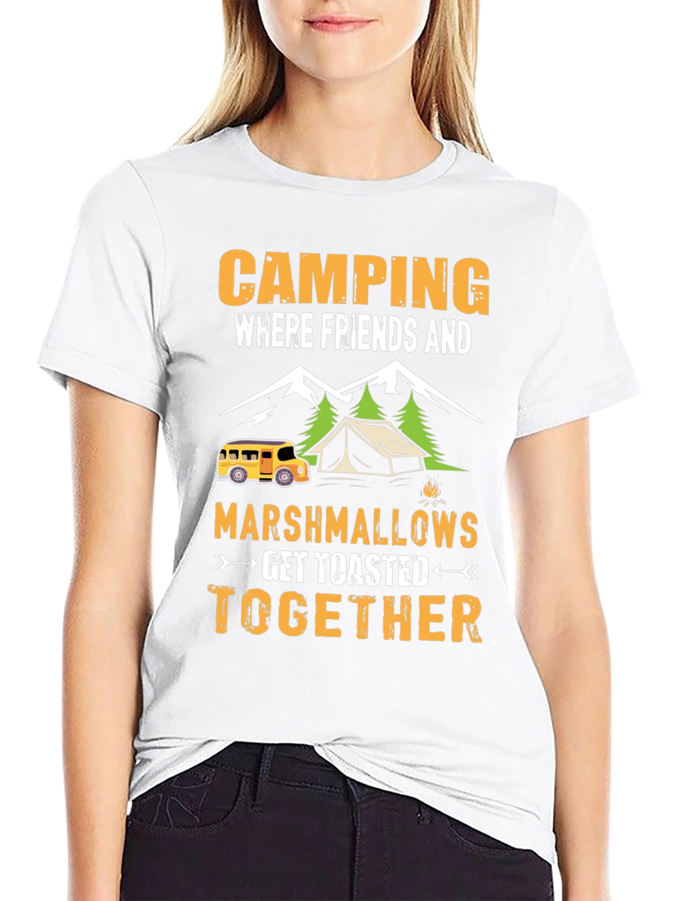 Camping Friends Marshmallows T-Shirt
