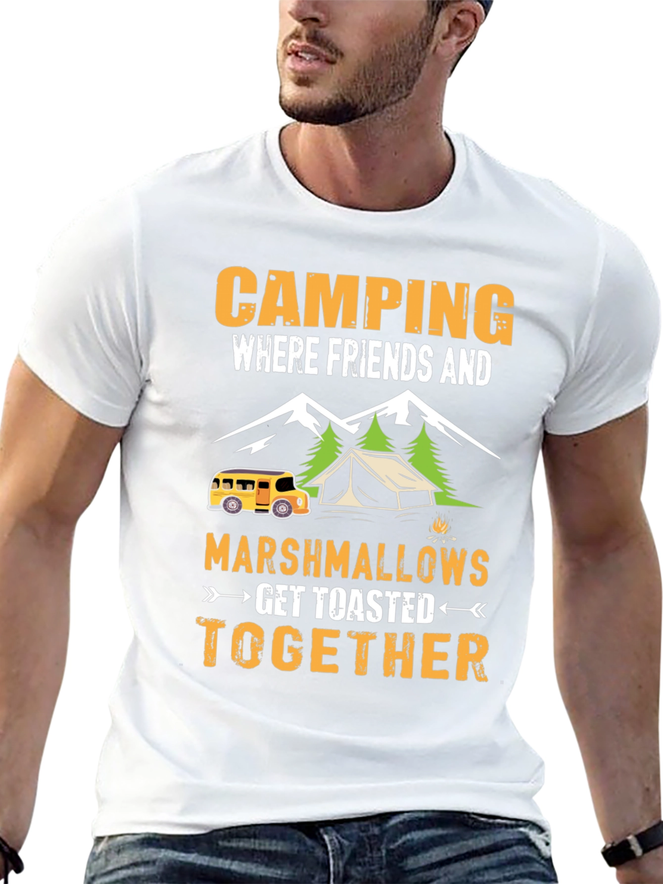 Camping Friends Marshmallows T-Shirt