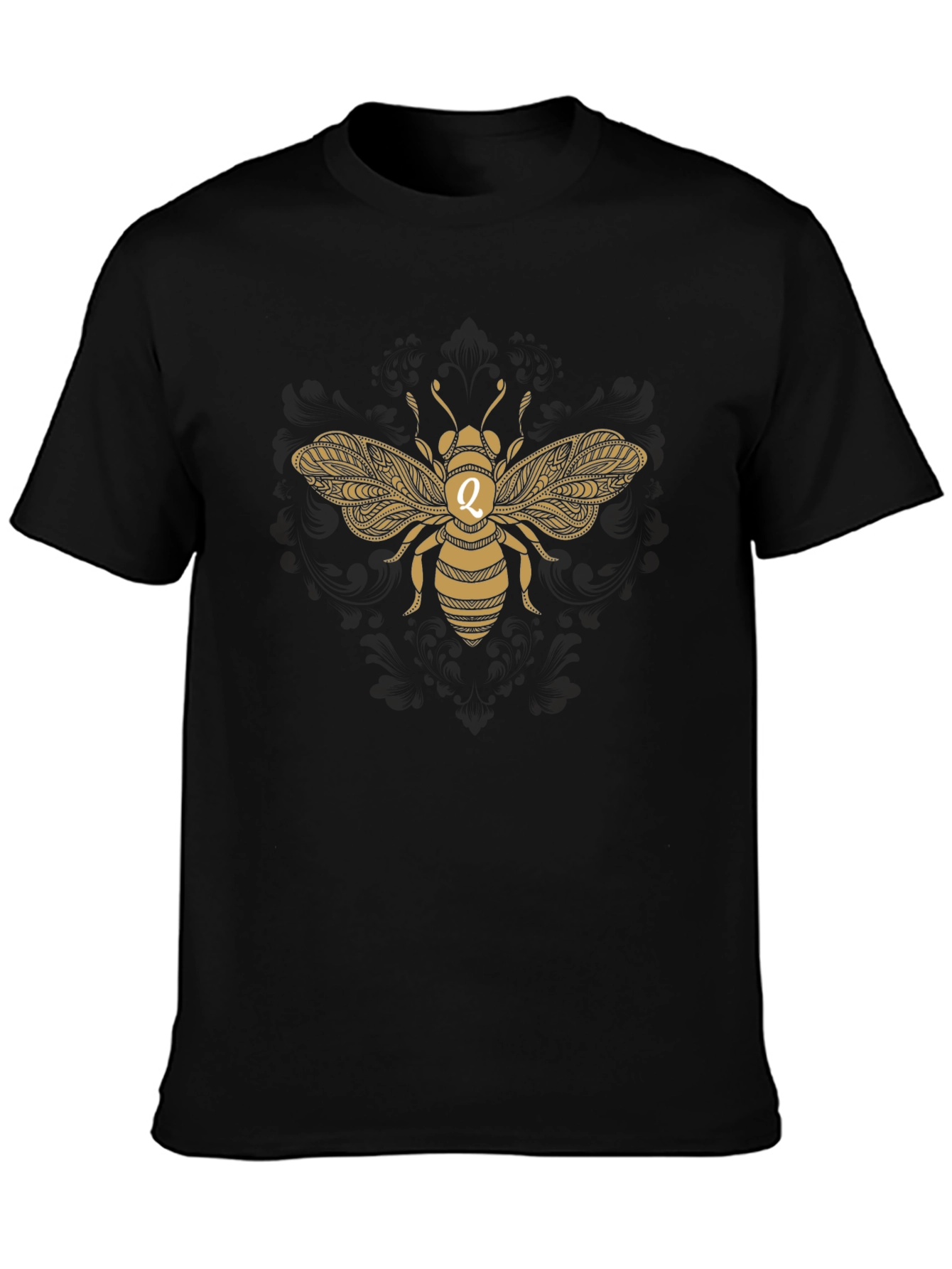 Gold Bee Graphic T-Shirt - Black