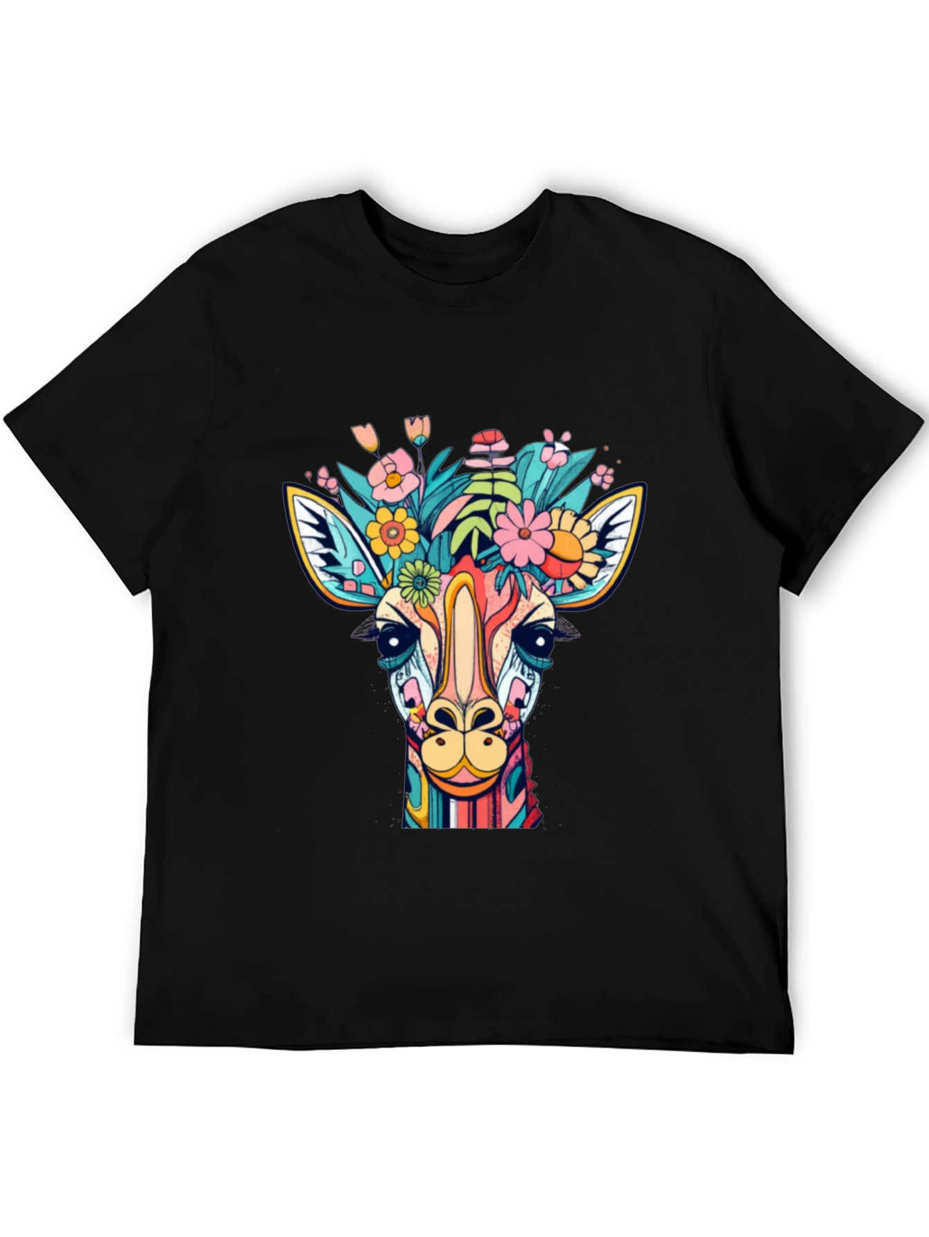 Giraffe Floral Graphic Tee