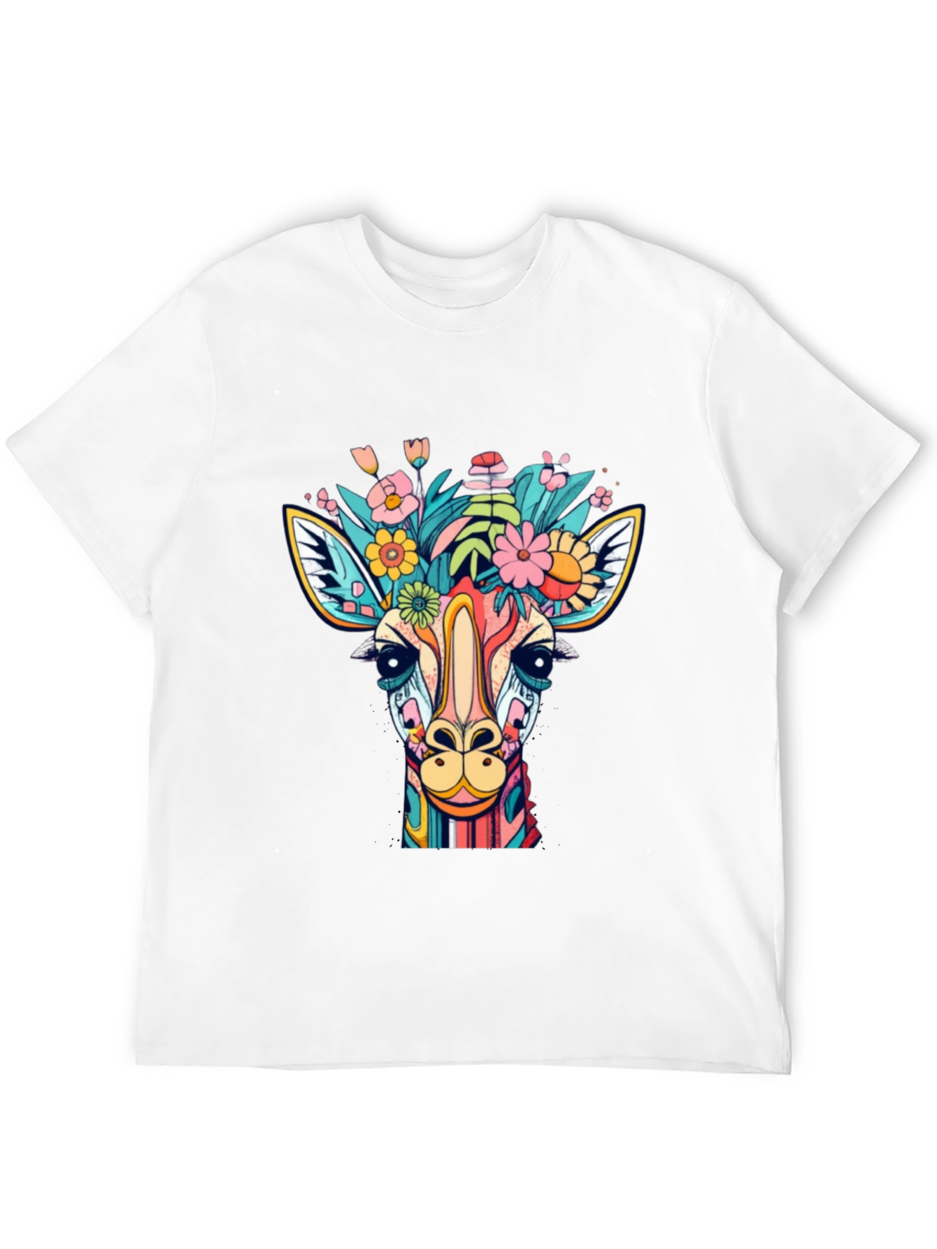 Giraffe Floral Graphic Tee