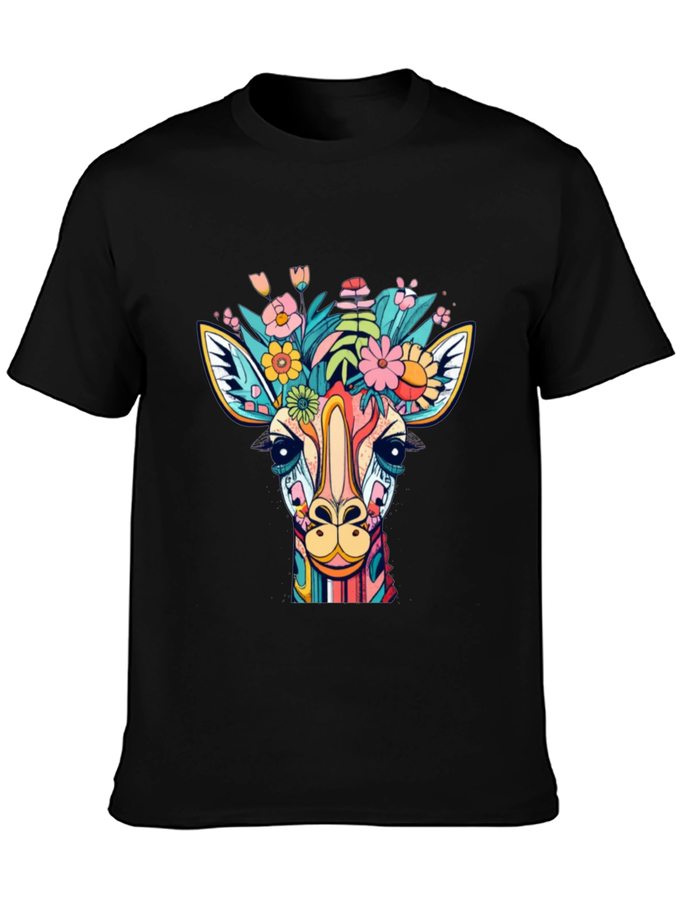 Giraffe Floral Graphic Tee