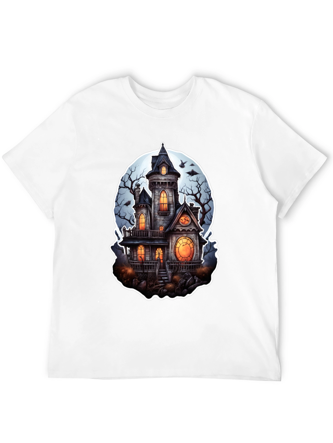 Spooky Haunted House Graphic T-Shirt - Halloween Tee