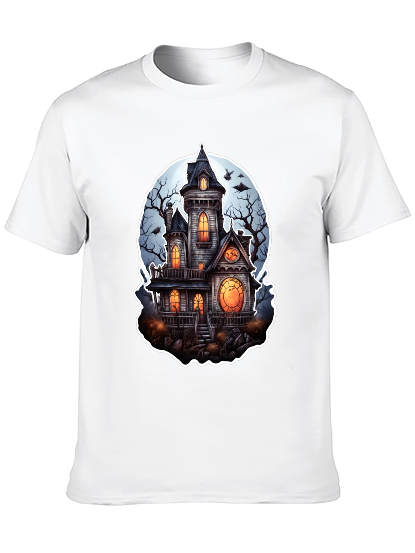 Spooky Haunted House Graphic T-Shirt - Halloween Tee
