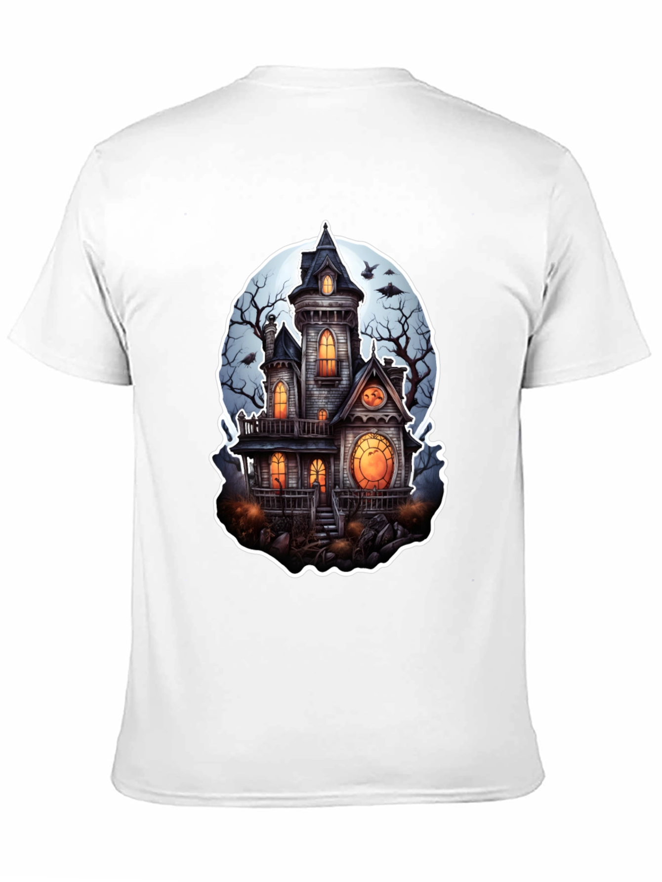 Spooky Haunted House Graphic T-Shirt - Halloween Tee