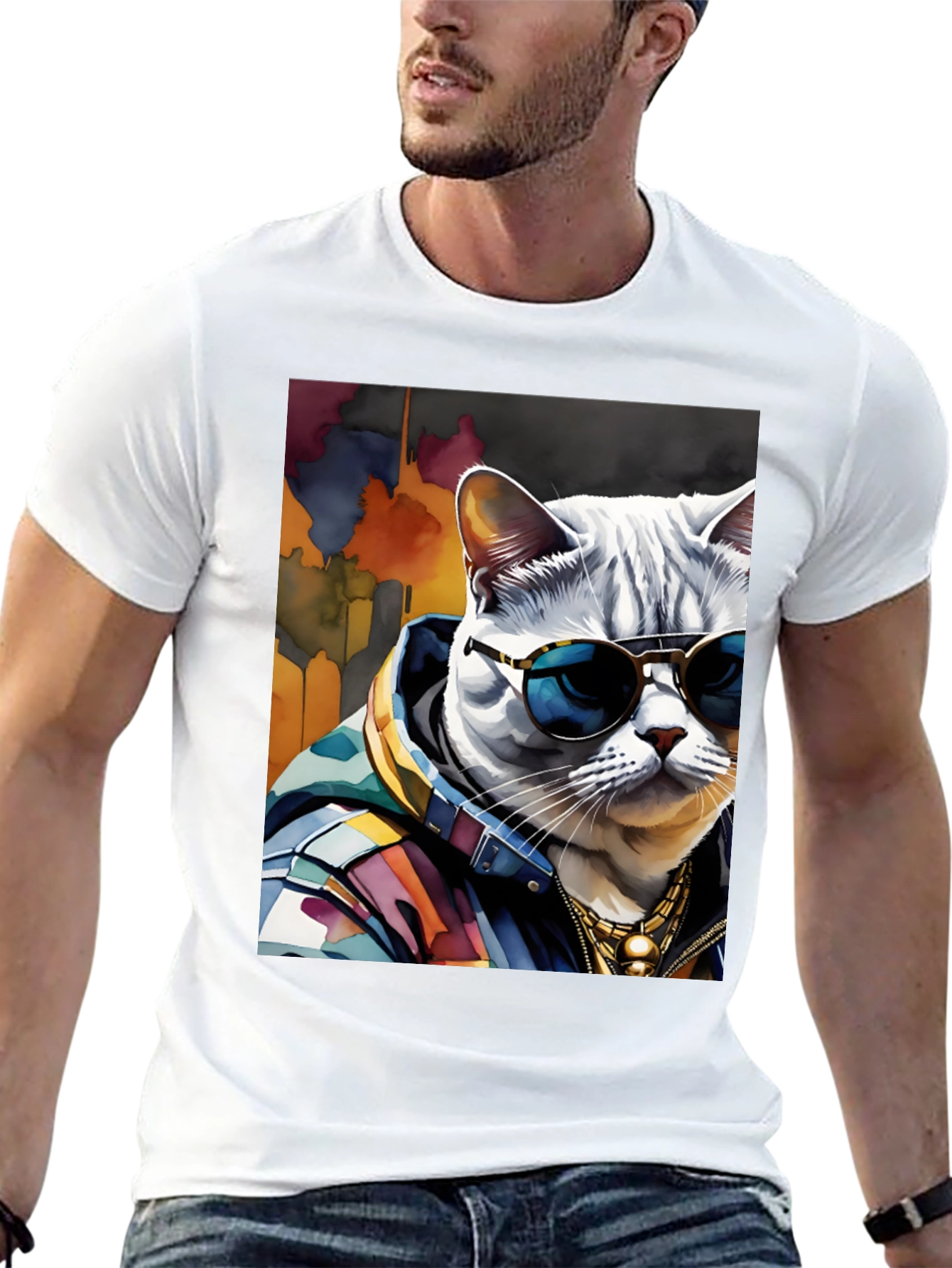 Cool Cat Graphic Tee - Urban Style