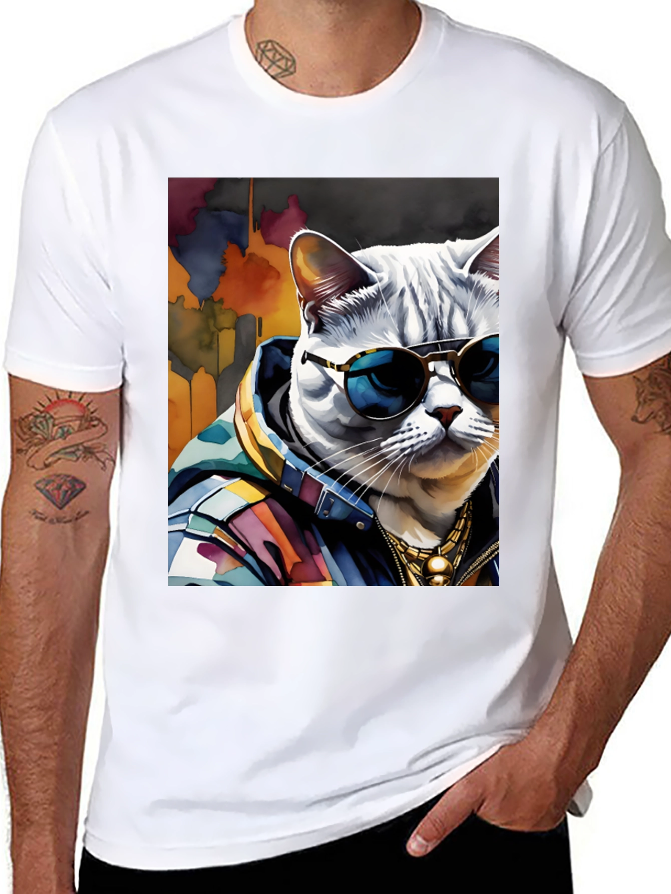 Cool Cat Graphic Tee - Urban Style
