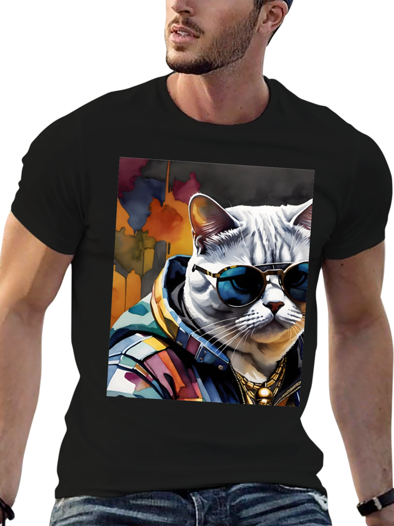 Cool Cat Graphic Tee - Urban Style