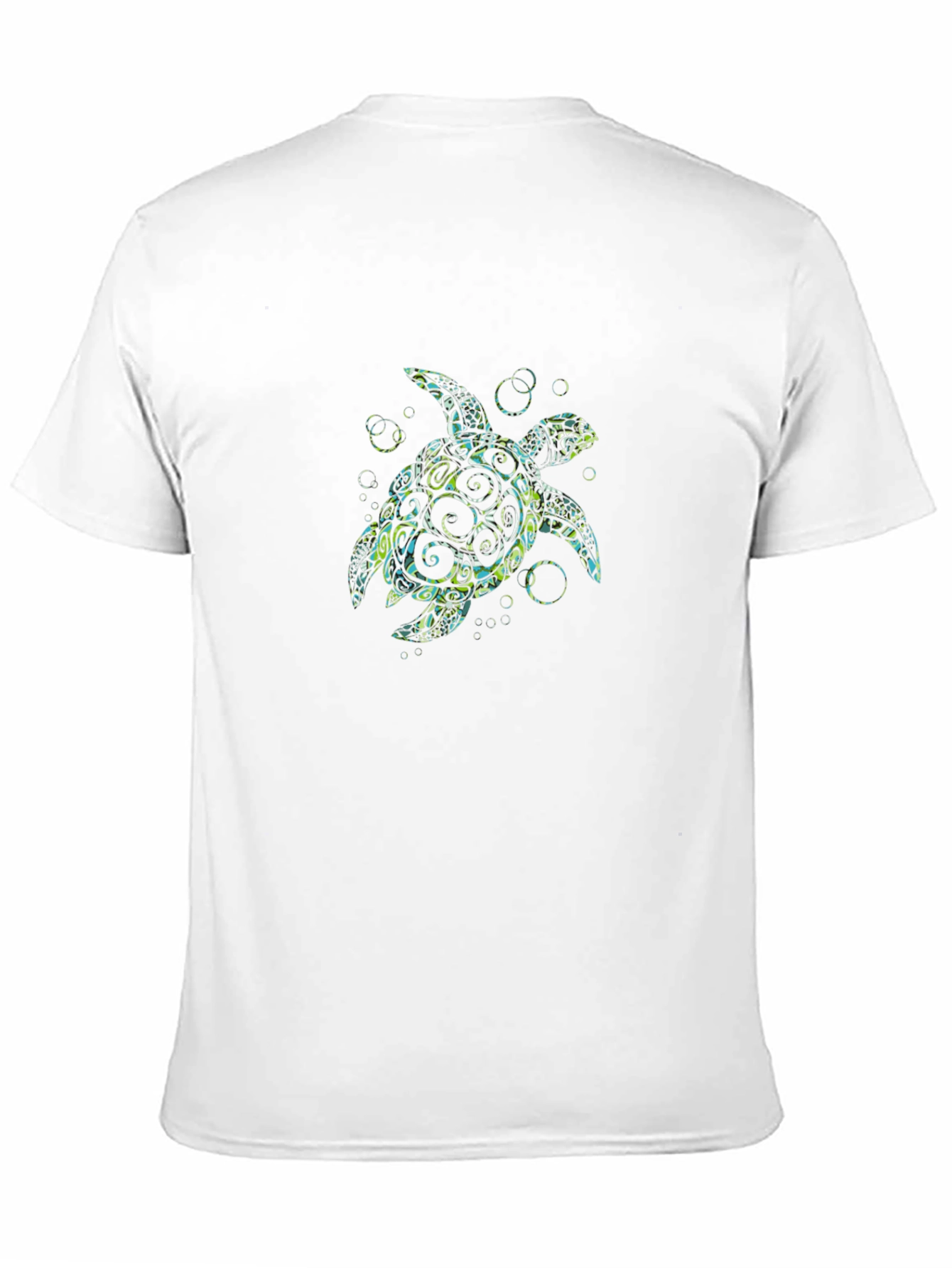 Tribal Sea Turtle Graphic Black T-Shirt