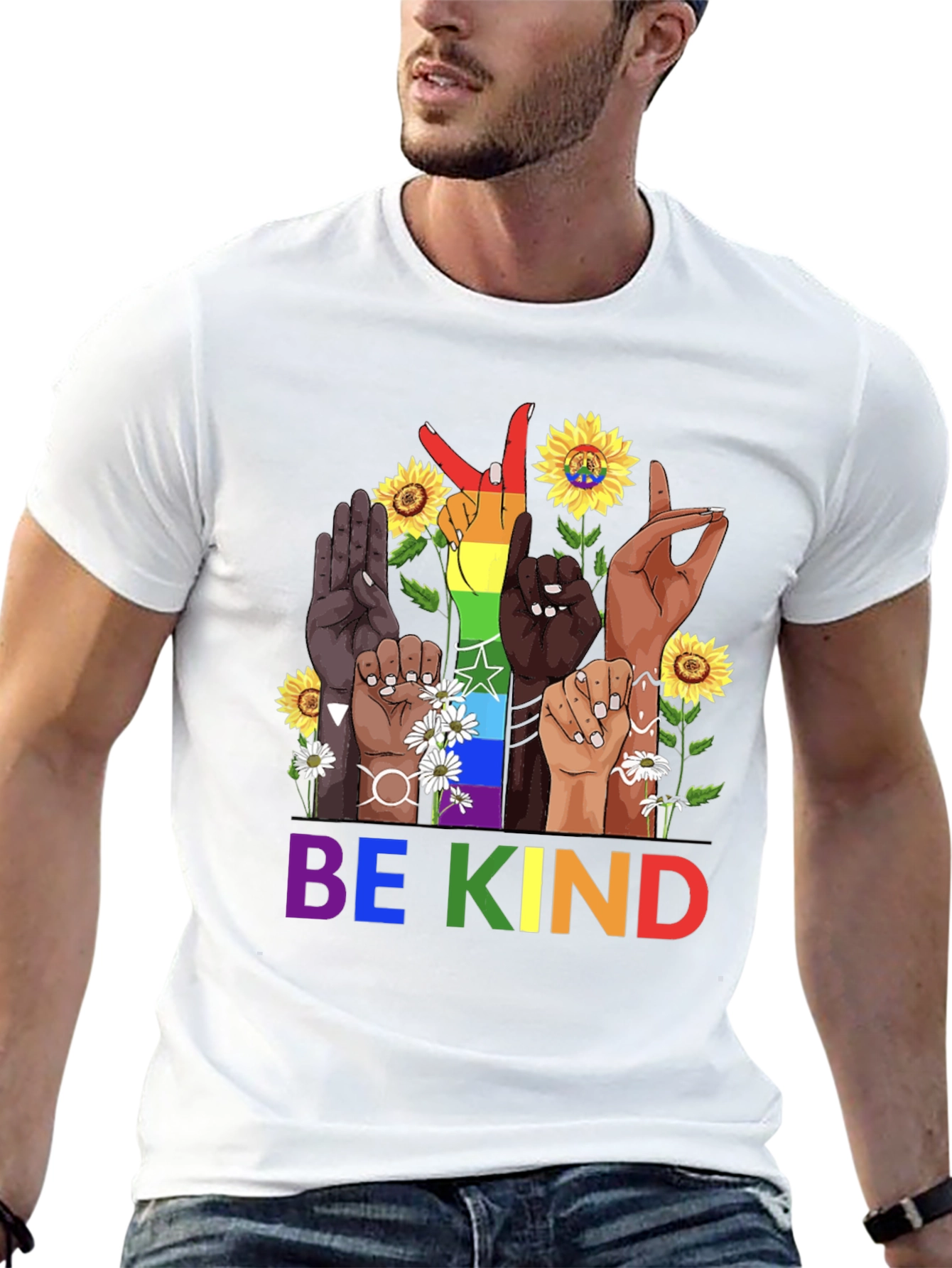 Be Kind Diversity Hands Graphic Tee - Unisex