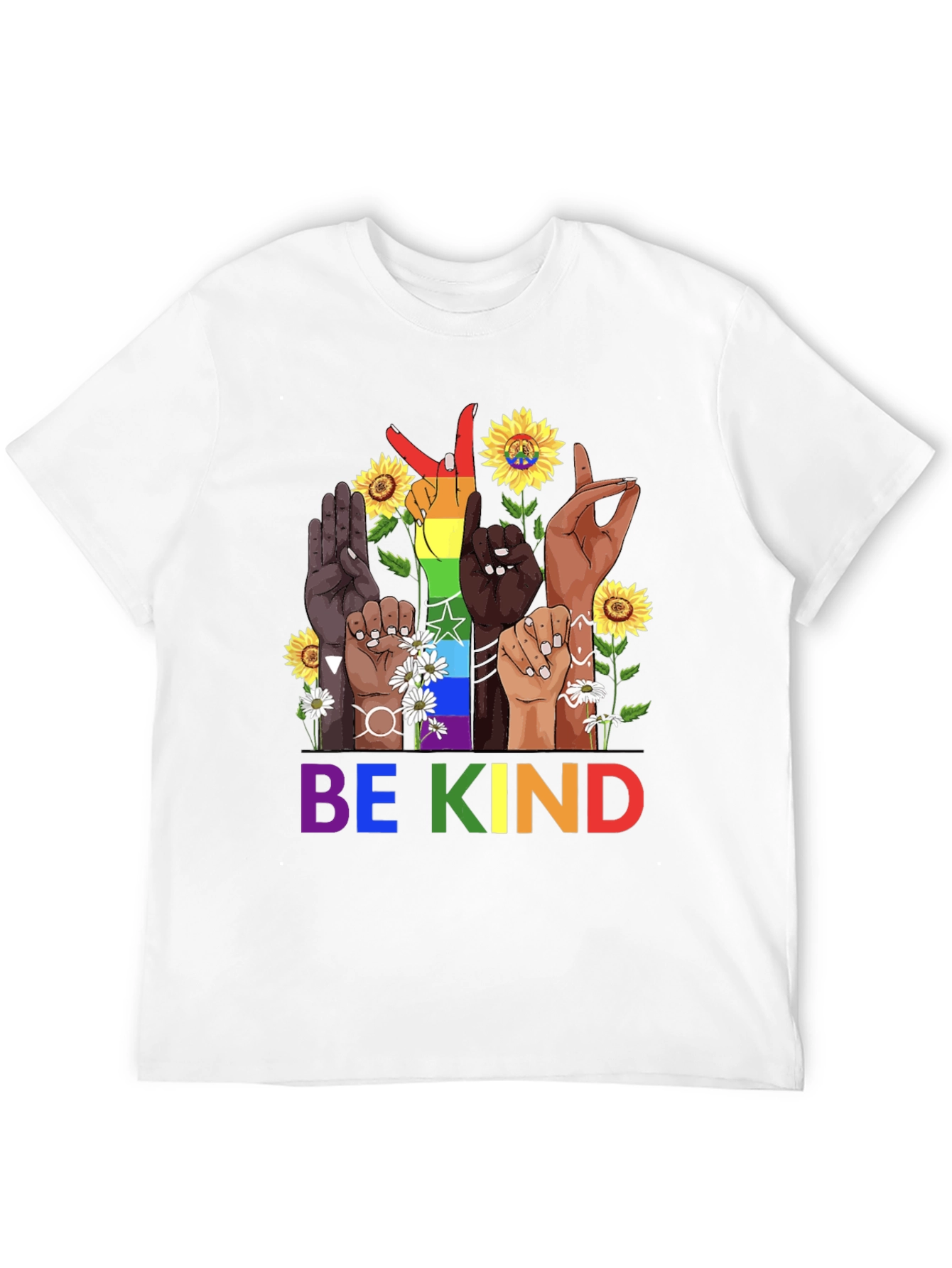 Be Kind Diversity Hands Graphic Tee - Unisex