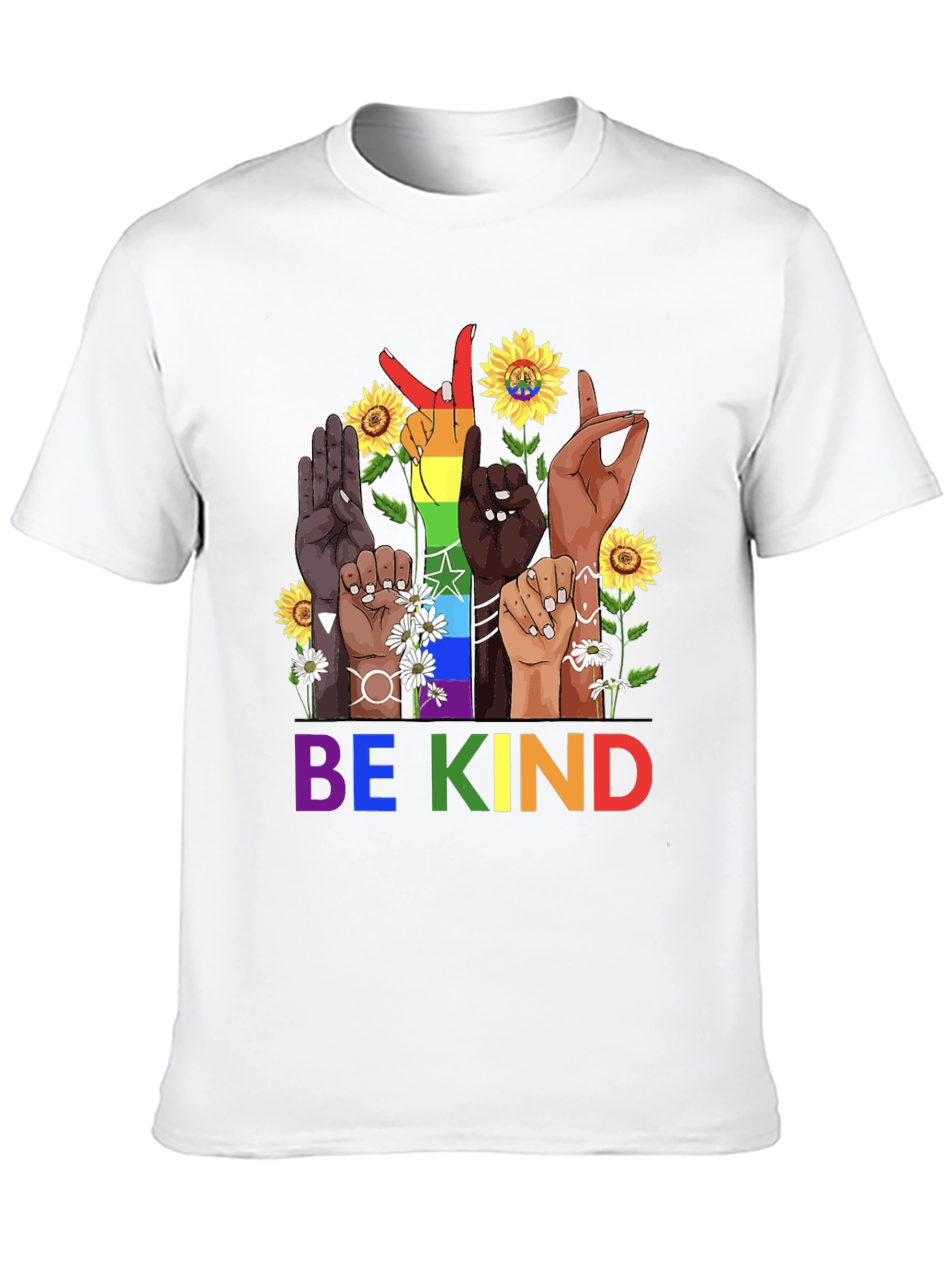 Be Kind Diversity Hands Graphic Tee - Unisex