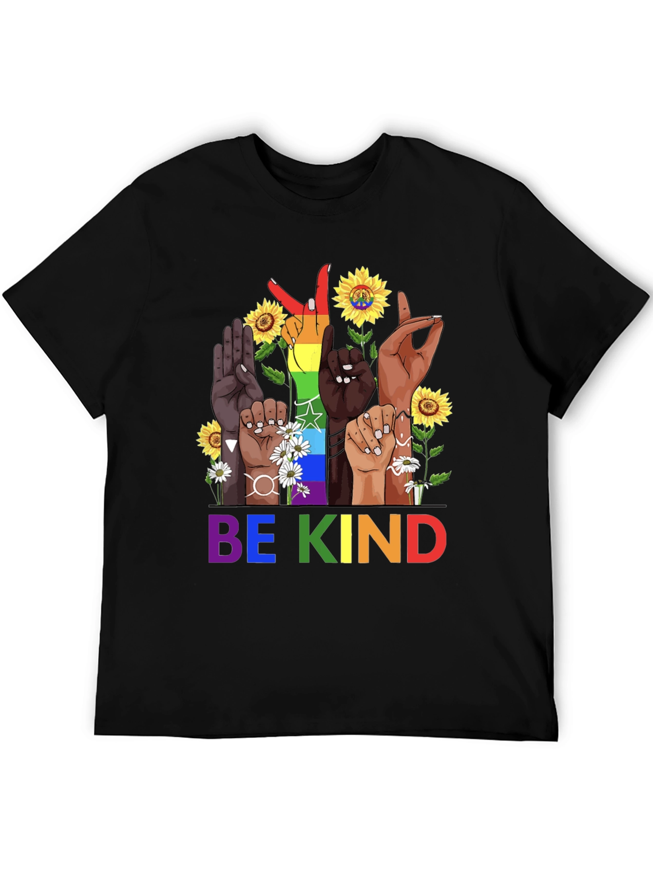 Be Kind Diversity Hands Graphic Tee - Unisex
