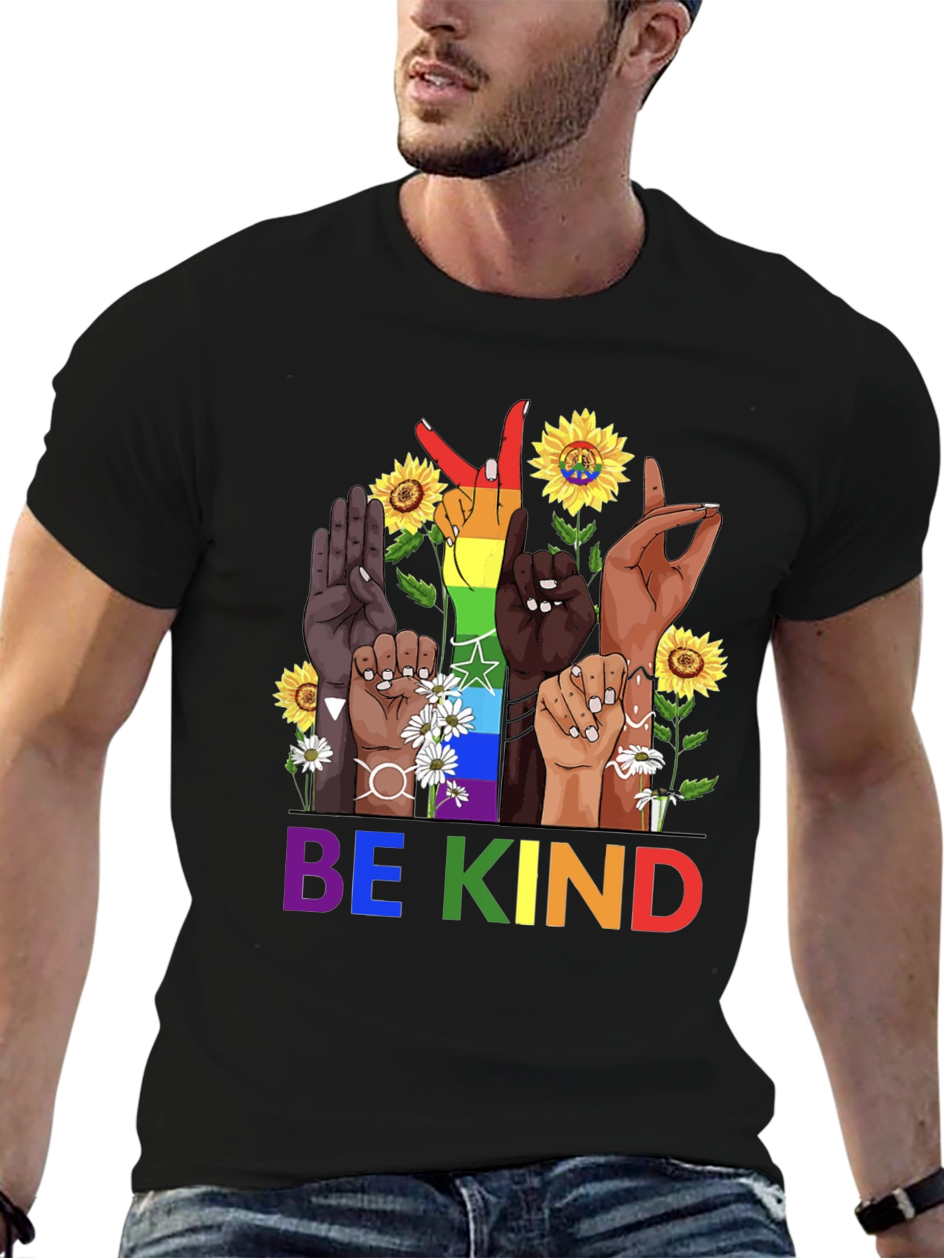 Be Kind Diversity Hands Graphic Tee - Unisex