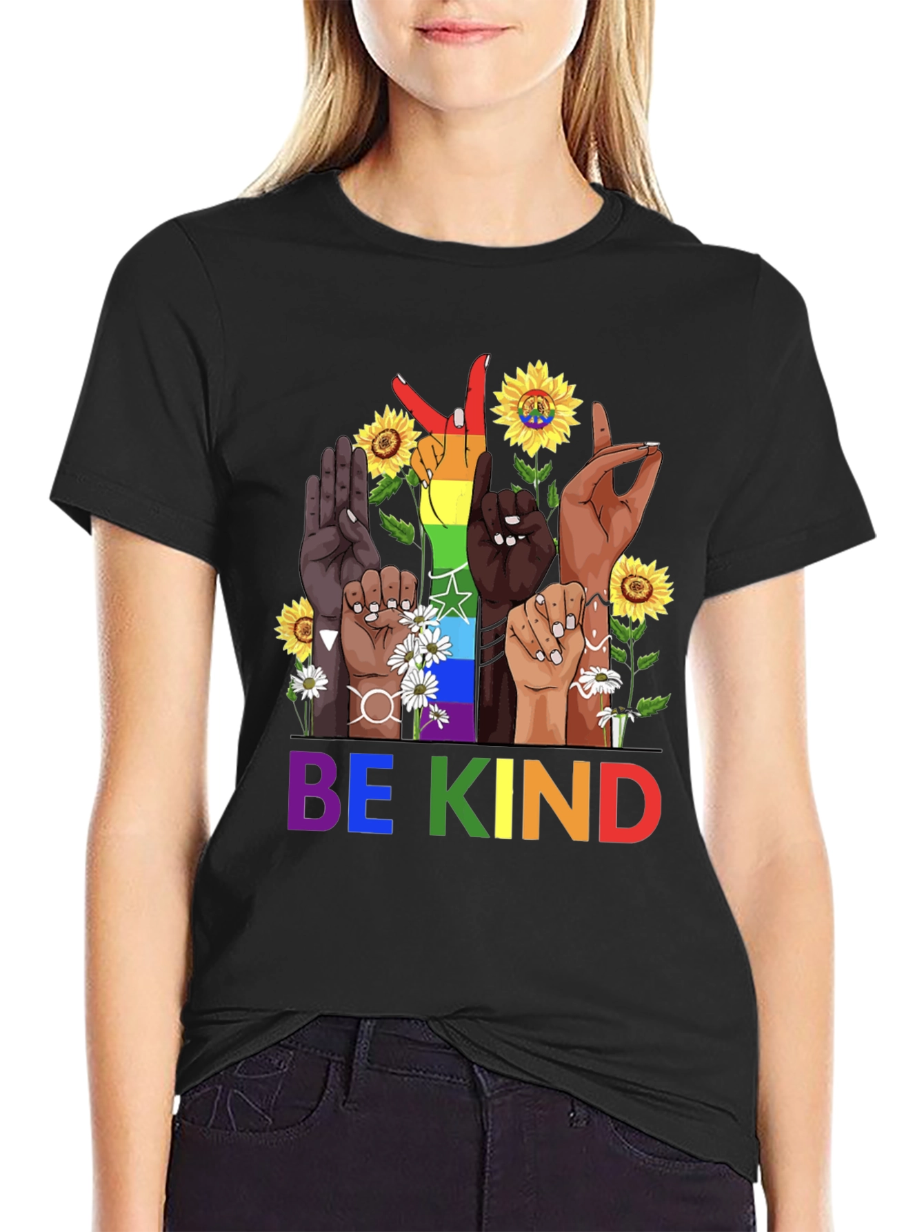 Be Kind Diversity Hands Graphic Tee - Unisex