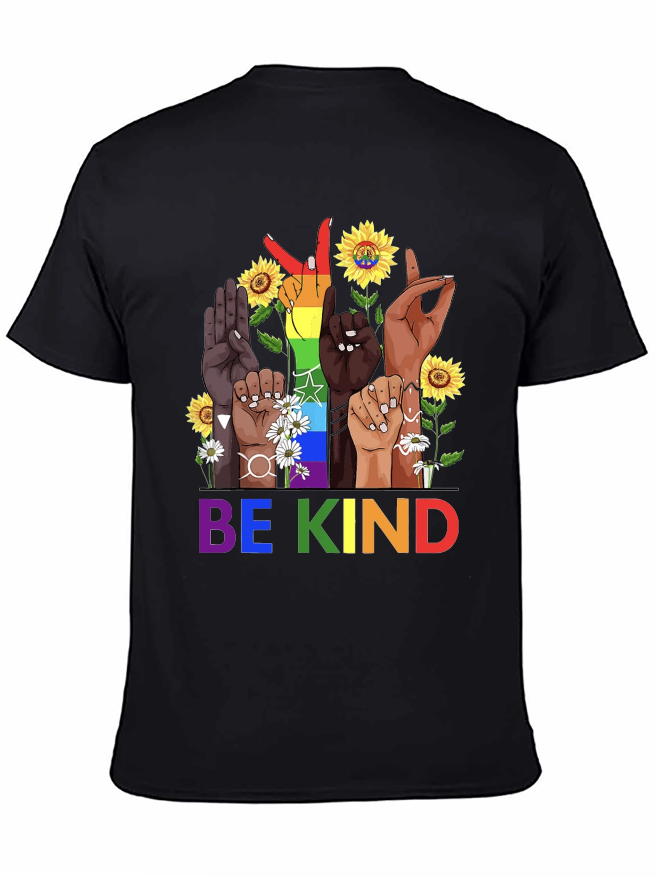 Be Kind Diversity Hands Graphic Tee - Unisex