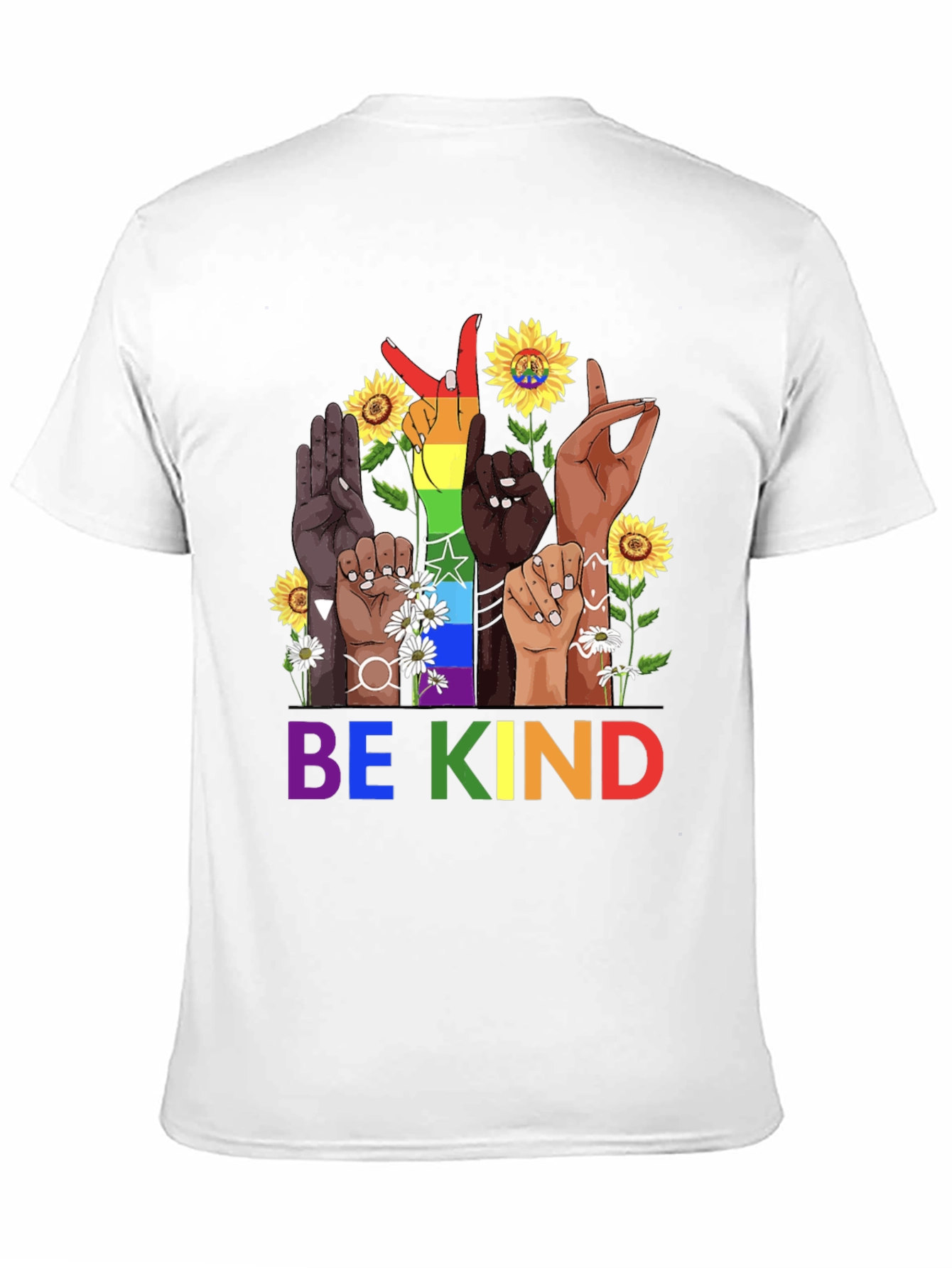 Be Kind Diversity Hands Graphic Tee - Unisex