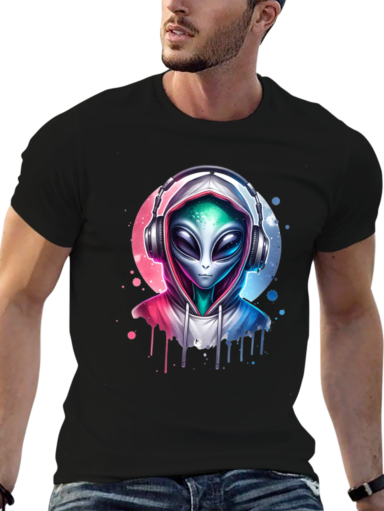 Alien DJ T-Shirt - Galaxy Beat Tee