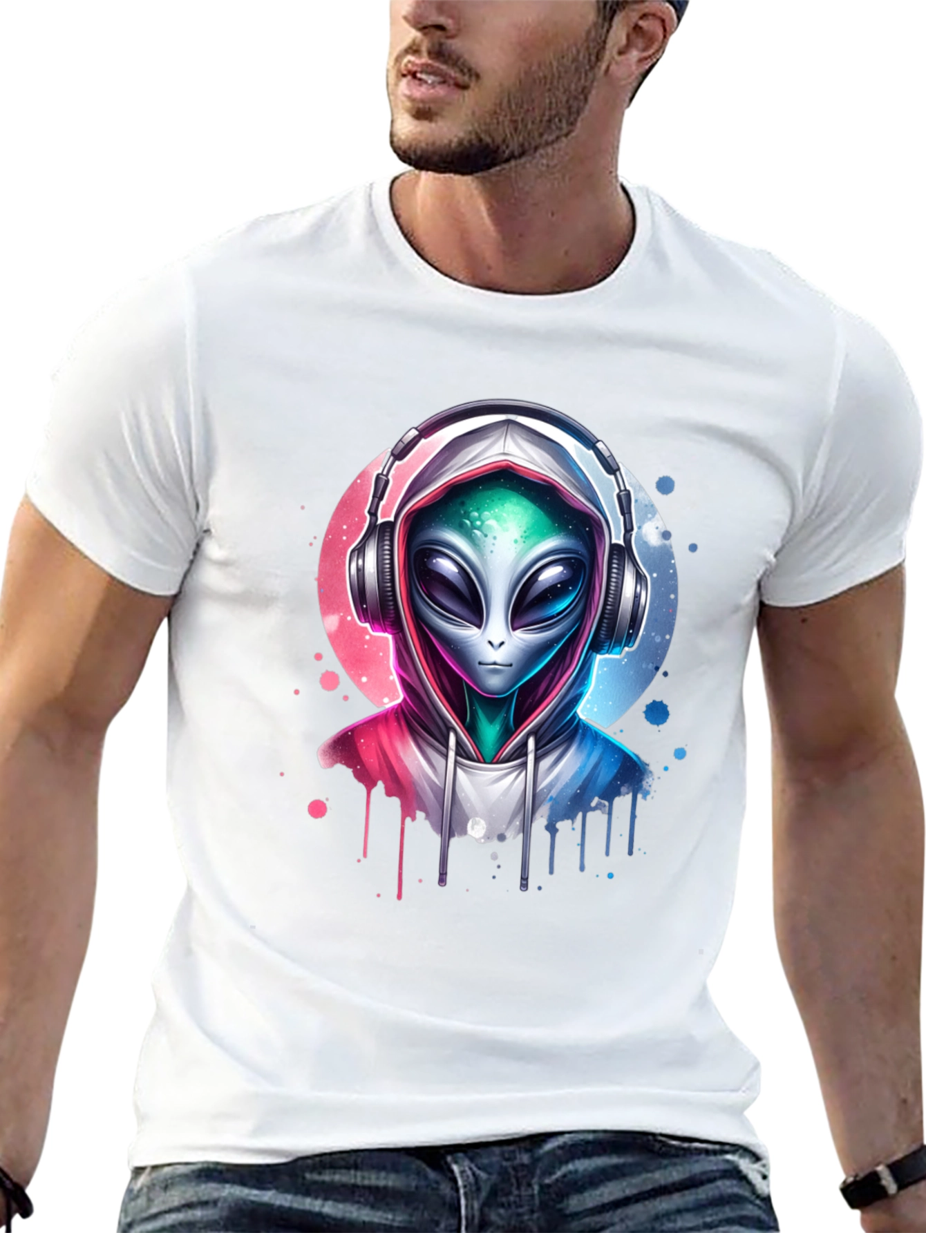 Alien DJ T-Shirt - Galaxy Beat Tee