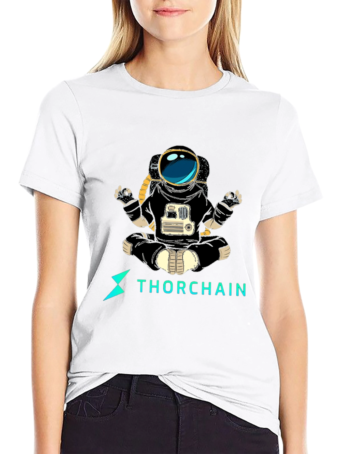 Astronaut Thorchain Graphic Tee - Black