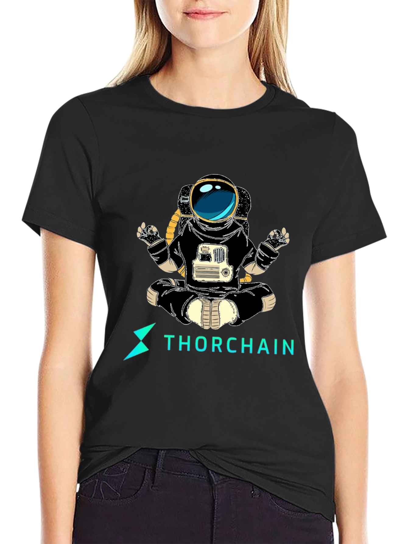 Astronaut Thorchain Graphic Tee - Black