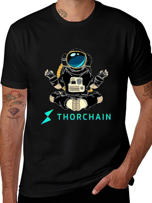 Astronaut Thorchain Graphic Tee - Black
