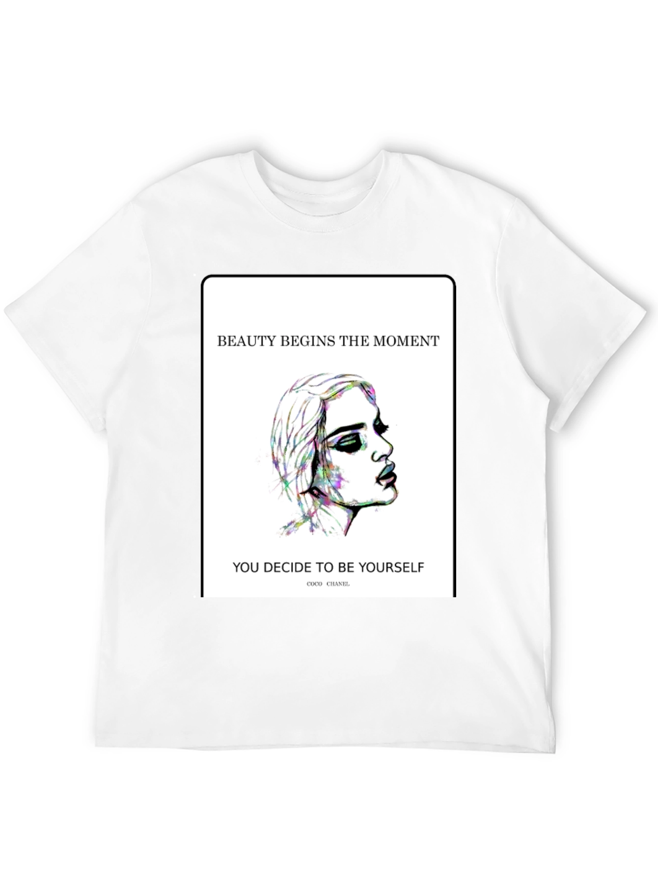 Beauty Quote Graphic Tee - Coco Chanel T-Shirt