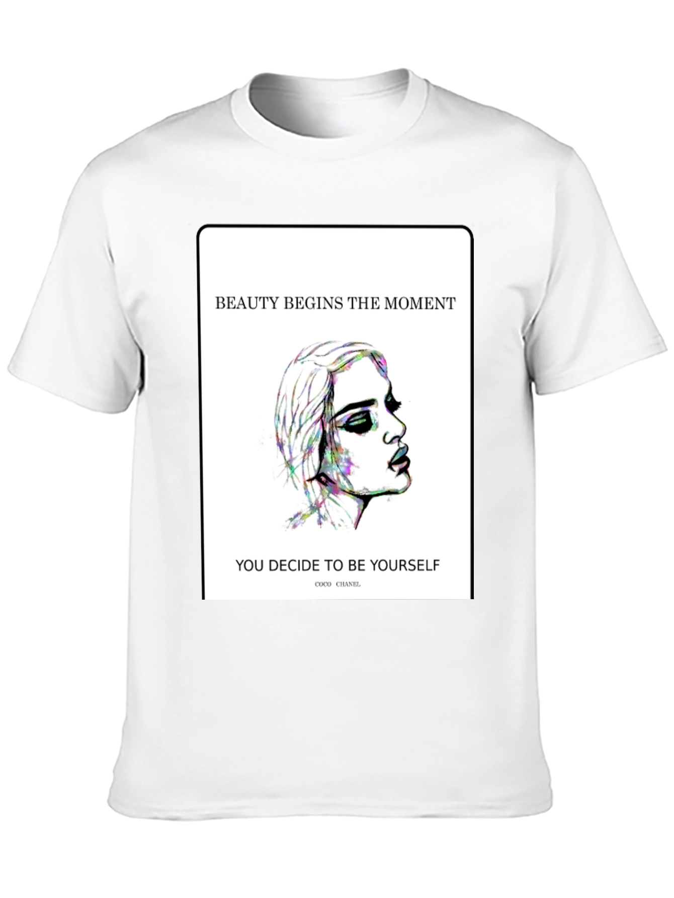 Beauty Quote Graphic Tee - Coco Chanel T-Shirt