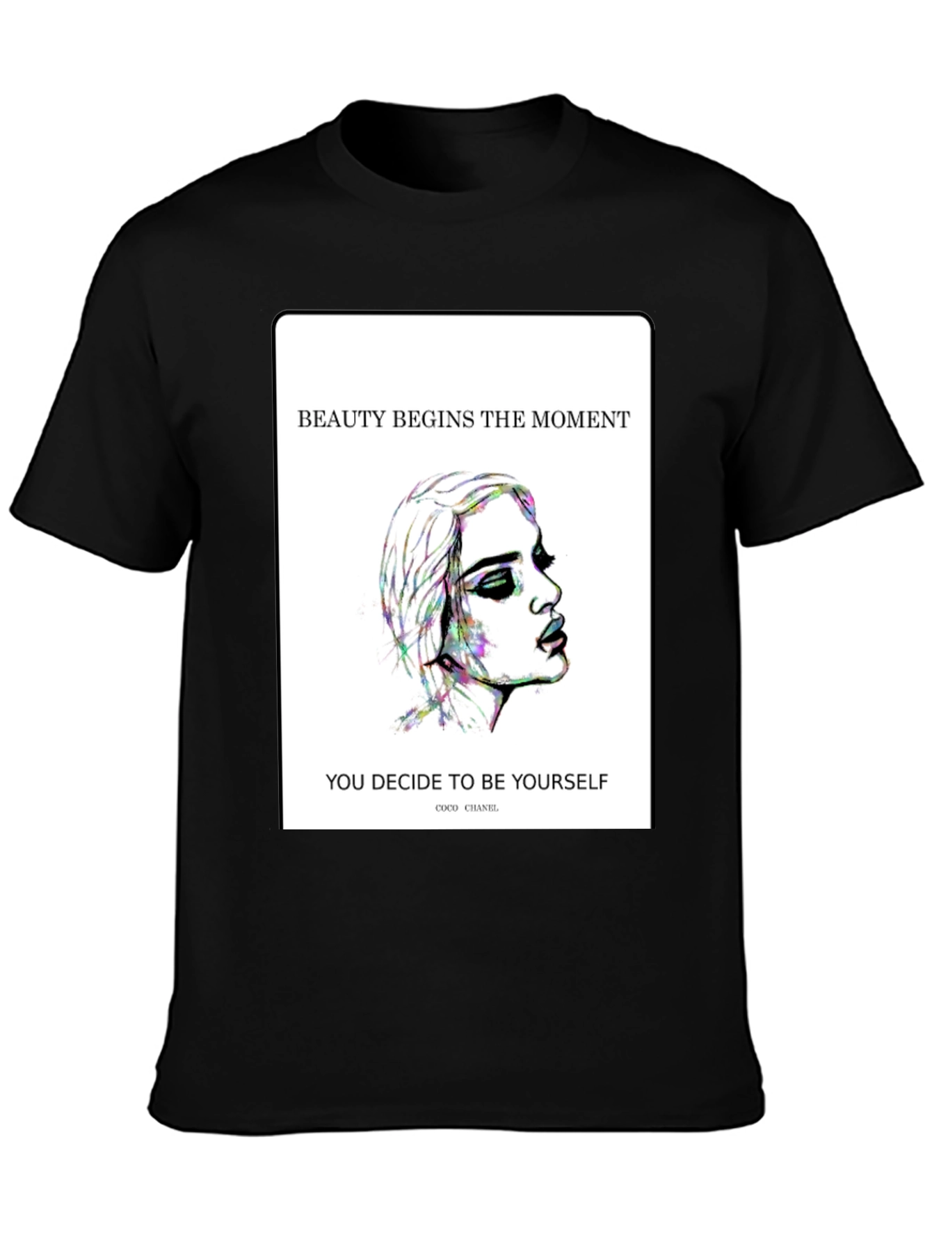 Beauty Quote Graphic Tee - Coco Chanel T-Shirt