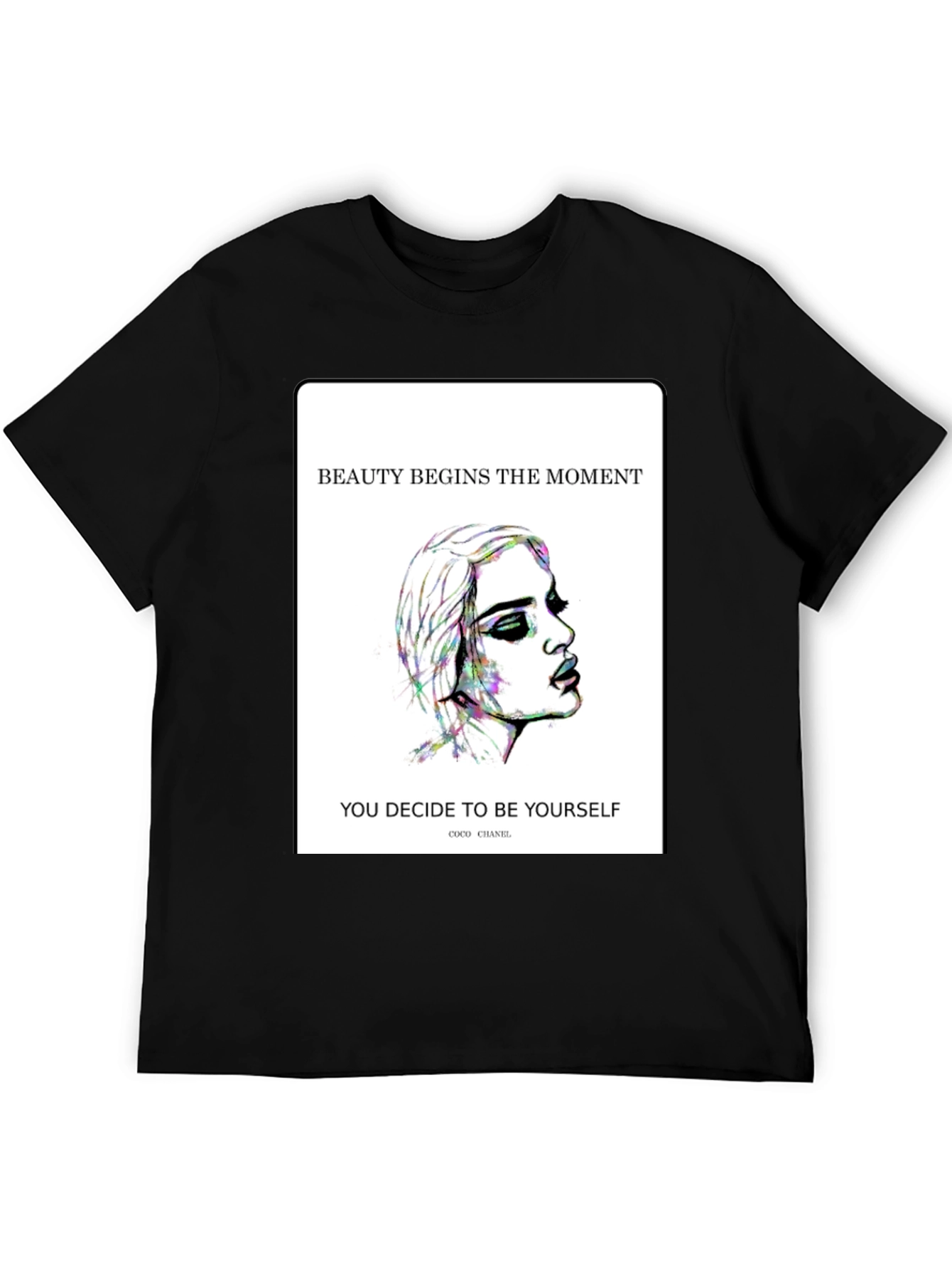Beauty Quote Graphic Tee - Coco Chanel T-Shirt