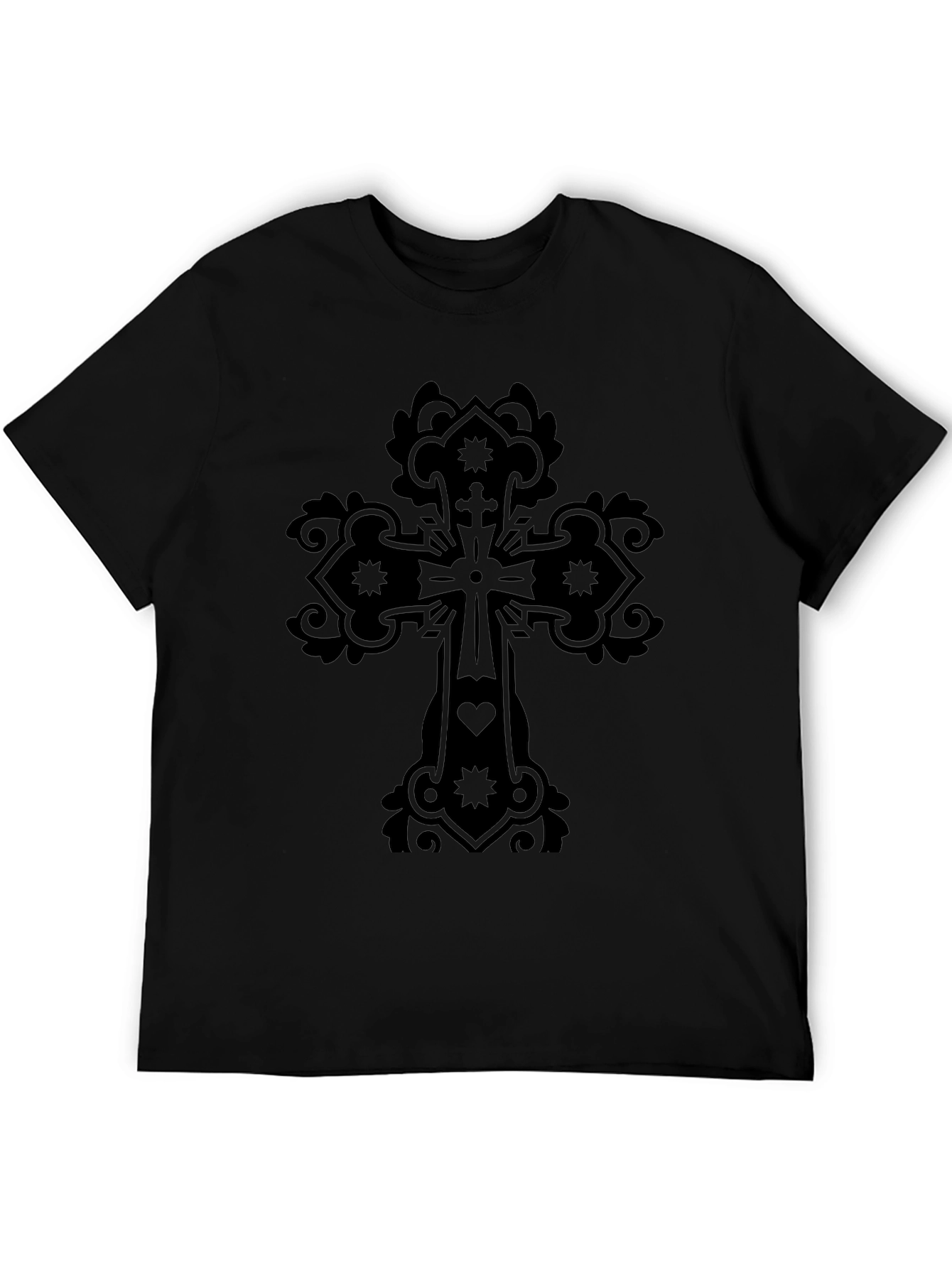 Ornate Cross Graphic T-Shirt
