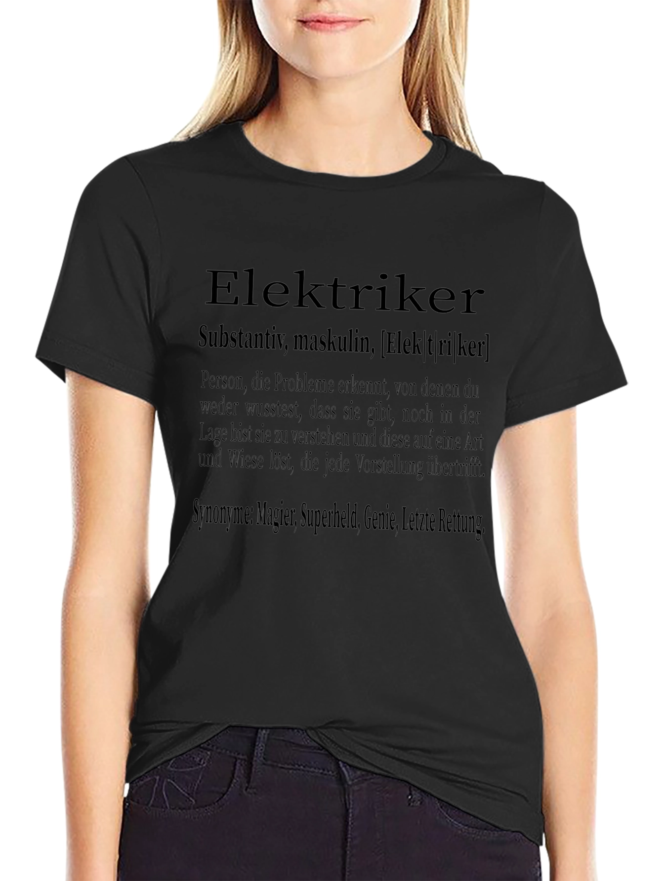 Elektriker Definition Black T-Shirt