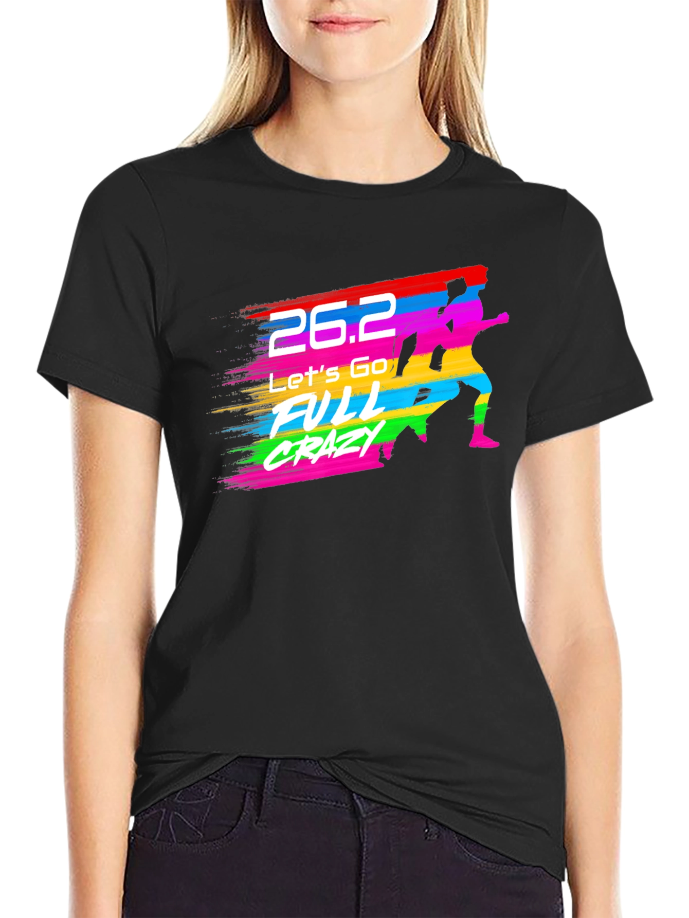Marathon 26.2 Full Crazy Running Graphic Tee
