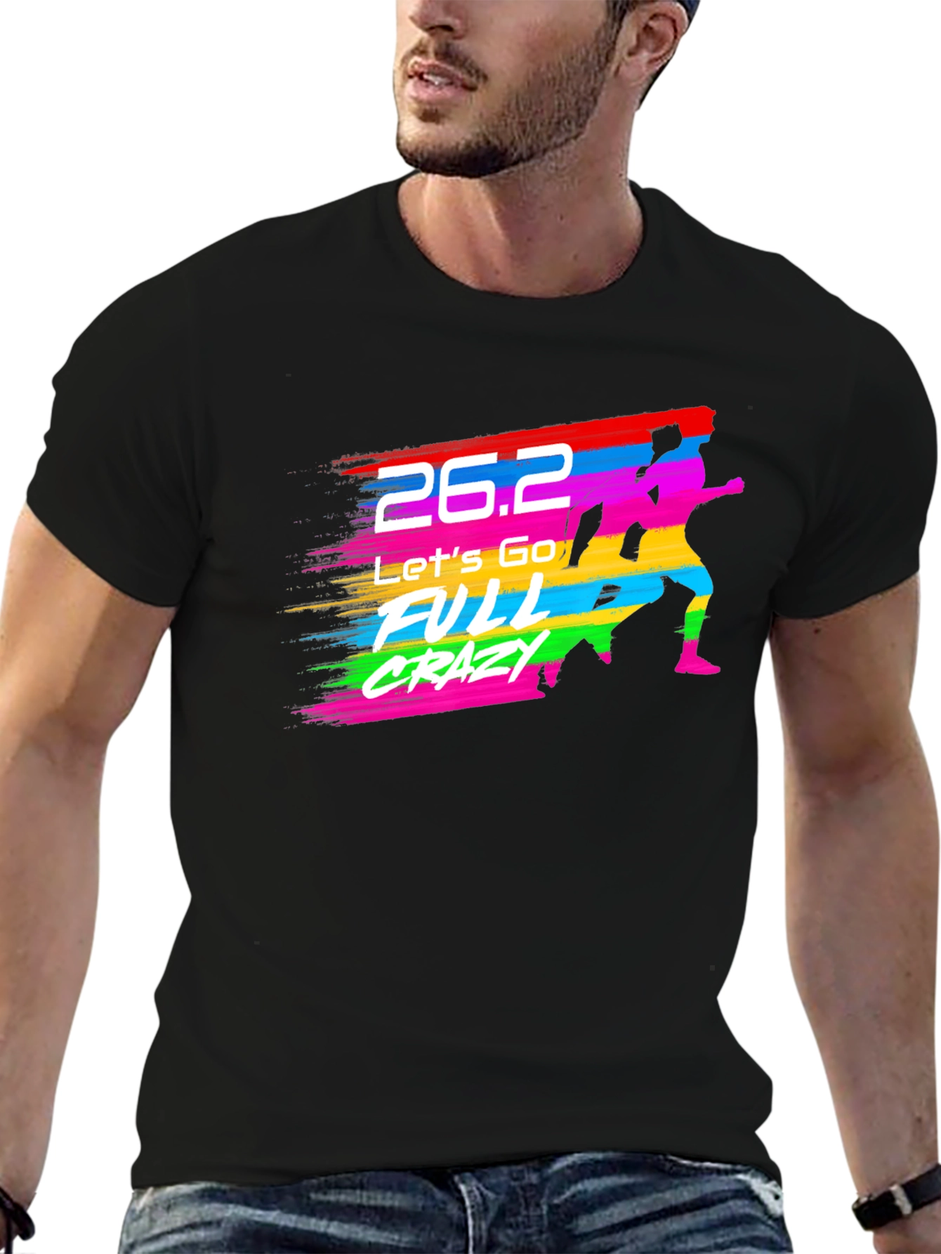 Marathon 26.2 Full Crazy Running Graphic Tee