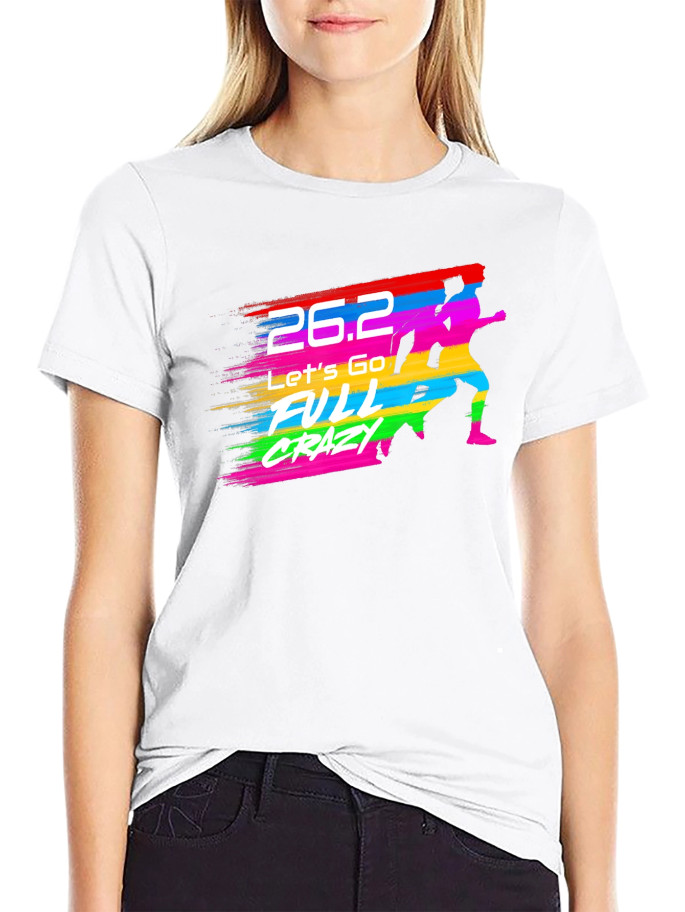 Marathon 26.2 Full Crazy Running Graphic Tee