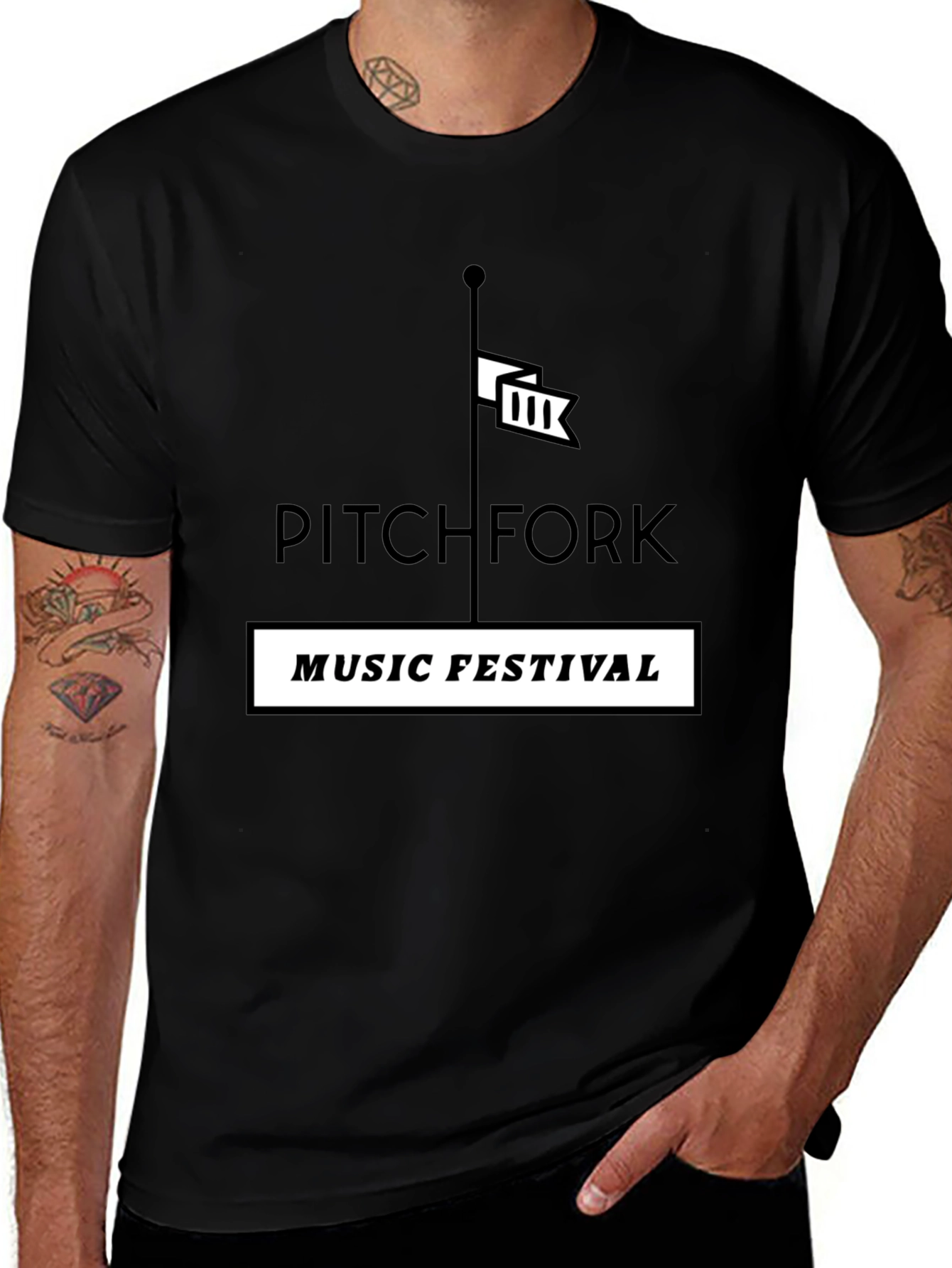 Pitchfork Music Festival Black T-Shirt