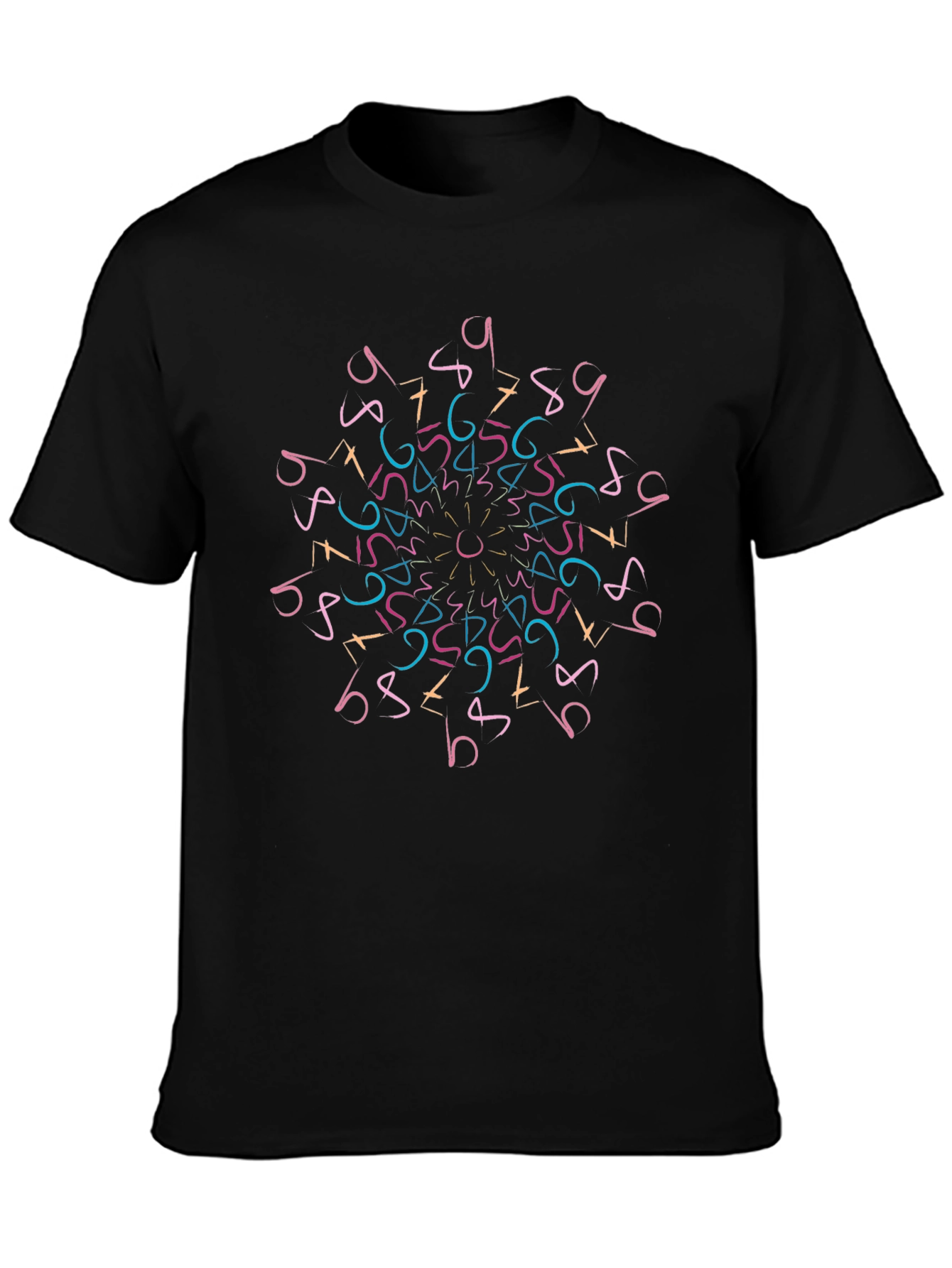 Geometric Numbers Mandala T-Shirt