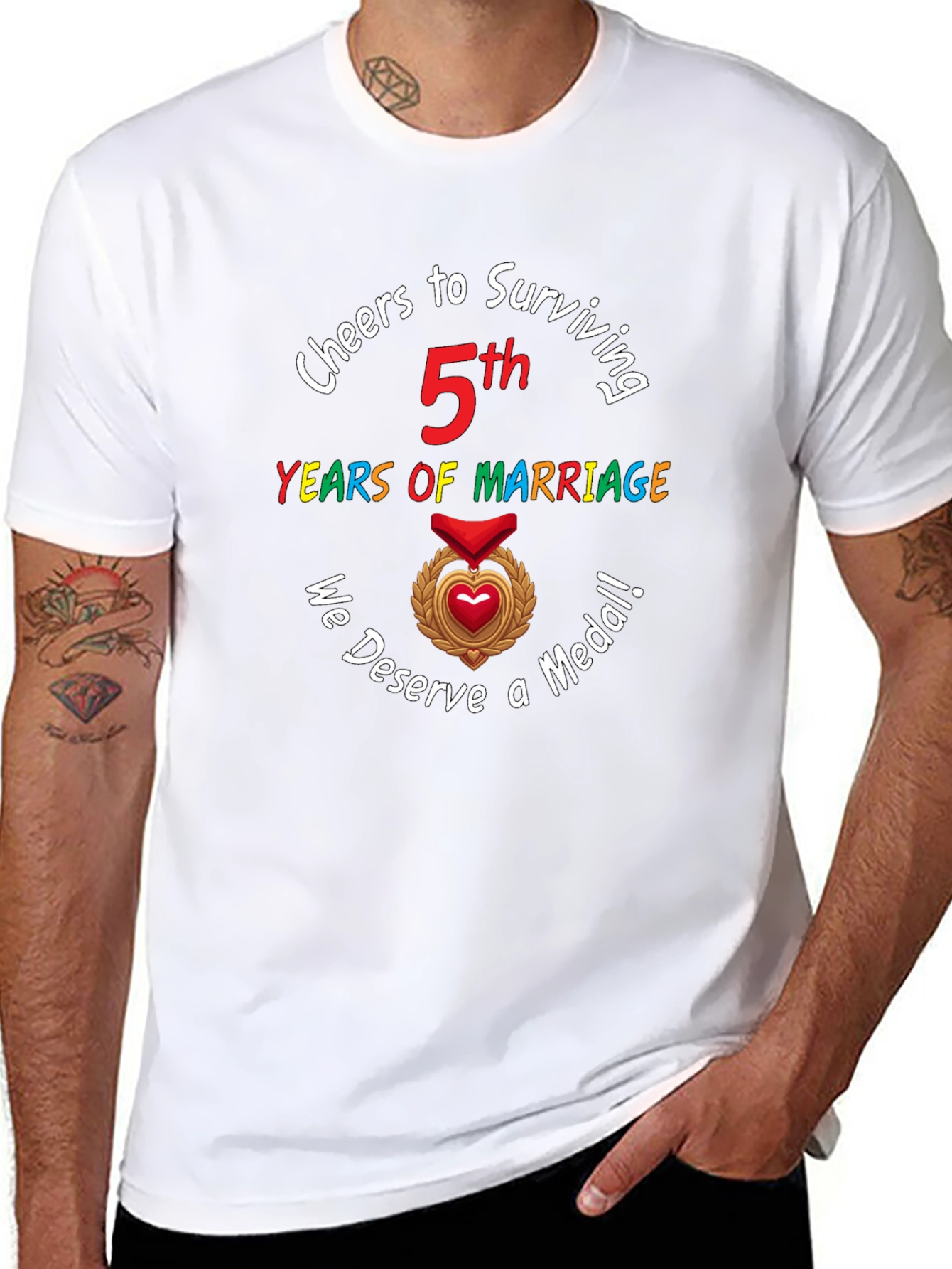 Cheers to 5th Marriage Anniversary T-Shirt
