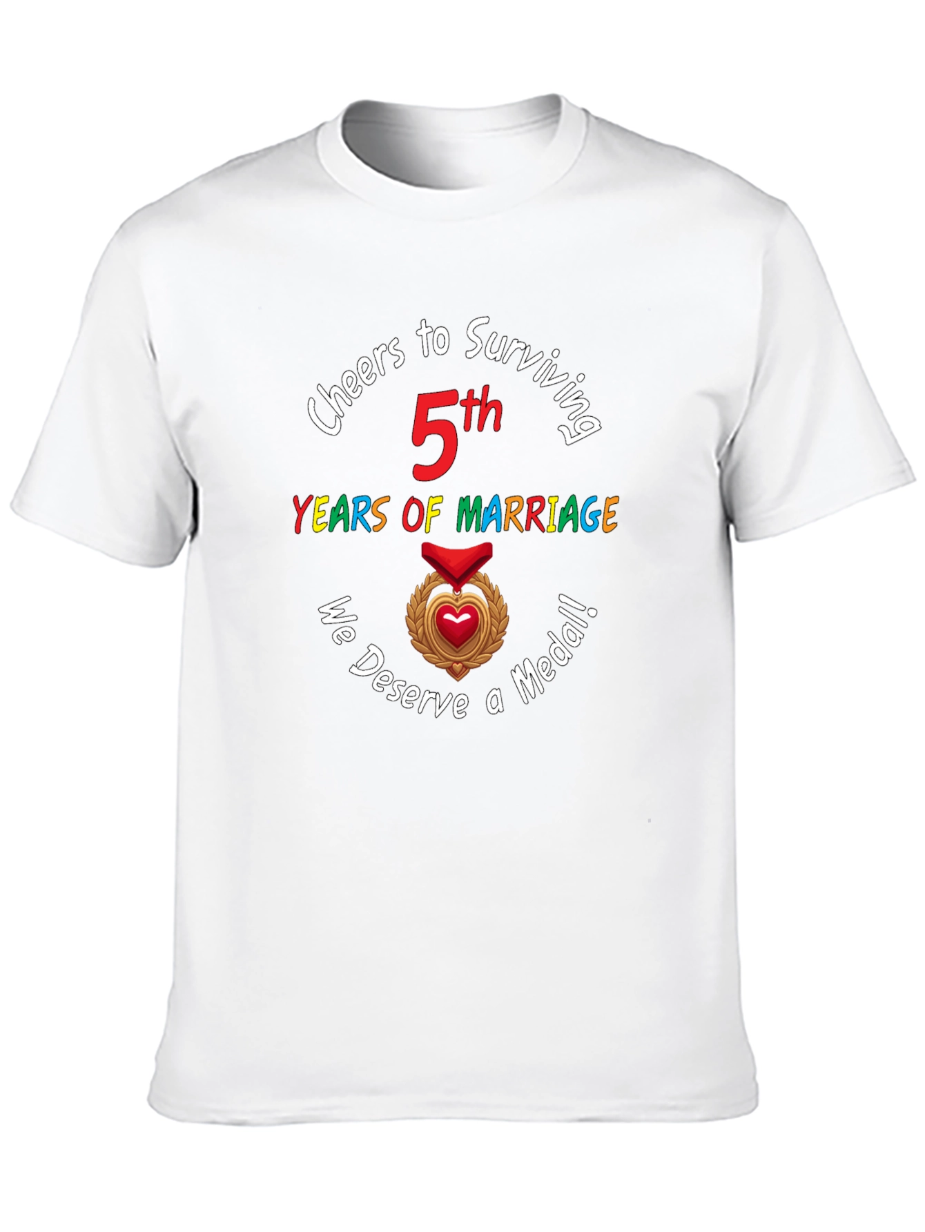 Cheers to 5th Marriage Anniversary T-Shirt