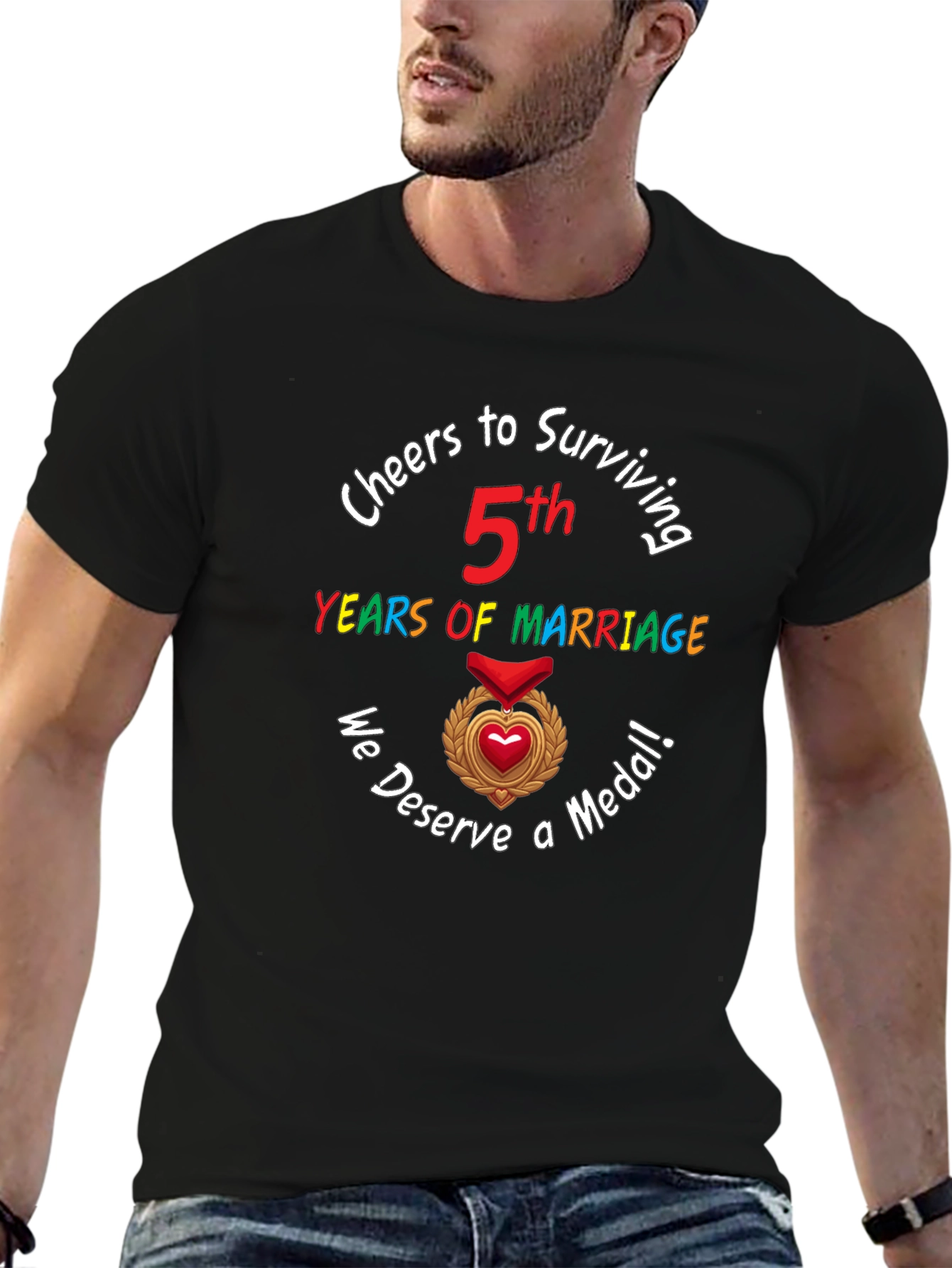 Cheers to 5th Marriage Anniversary T-Shirt