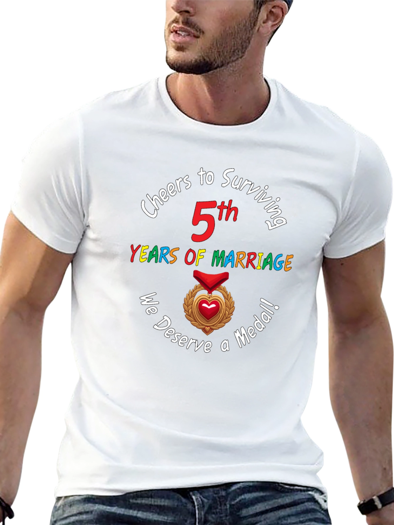 Cheers to 5th Marriage Anniversary T-Shirt