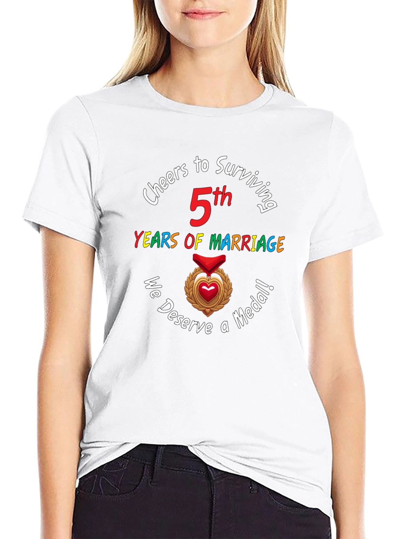 Cheers to 5th Marriage Anniversary T-Shirt