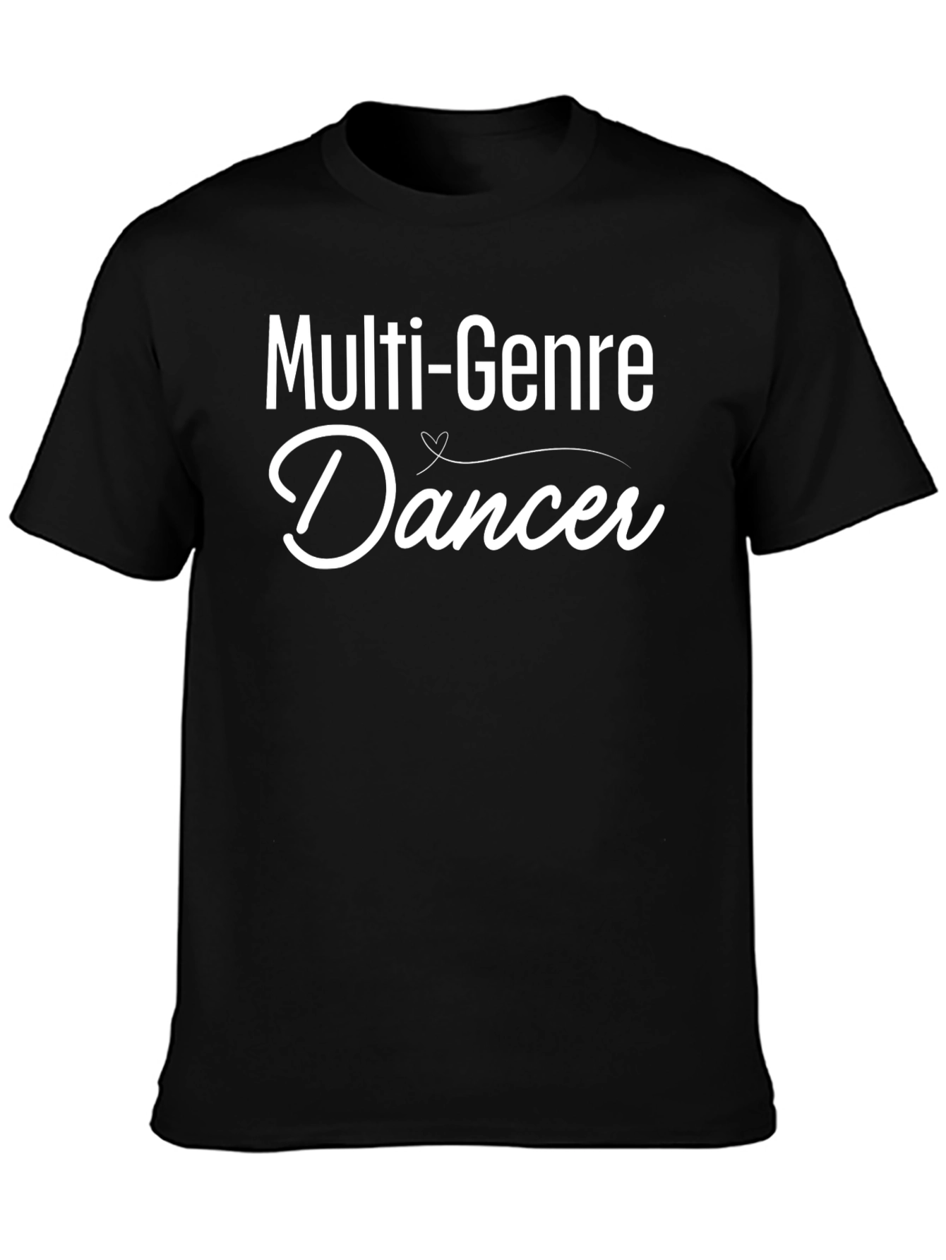 Multi-Genre Dancer Graphic Tee - Stylish Black T-Shirt