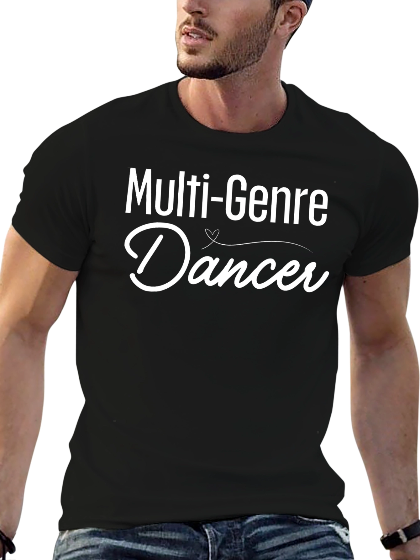 Multi-Genre Dancer Graphic Tee - Stylish Black T-Shirt