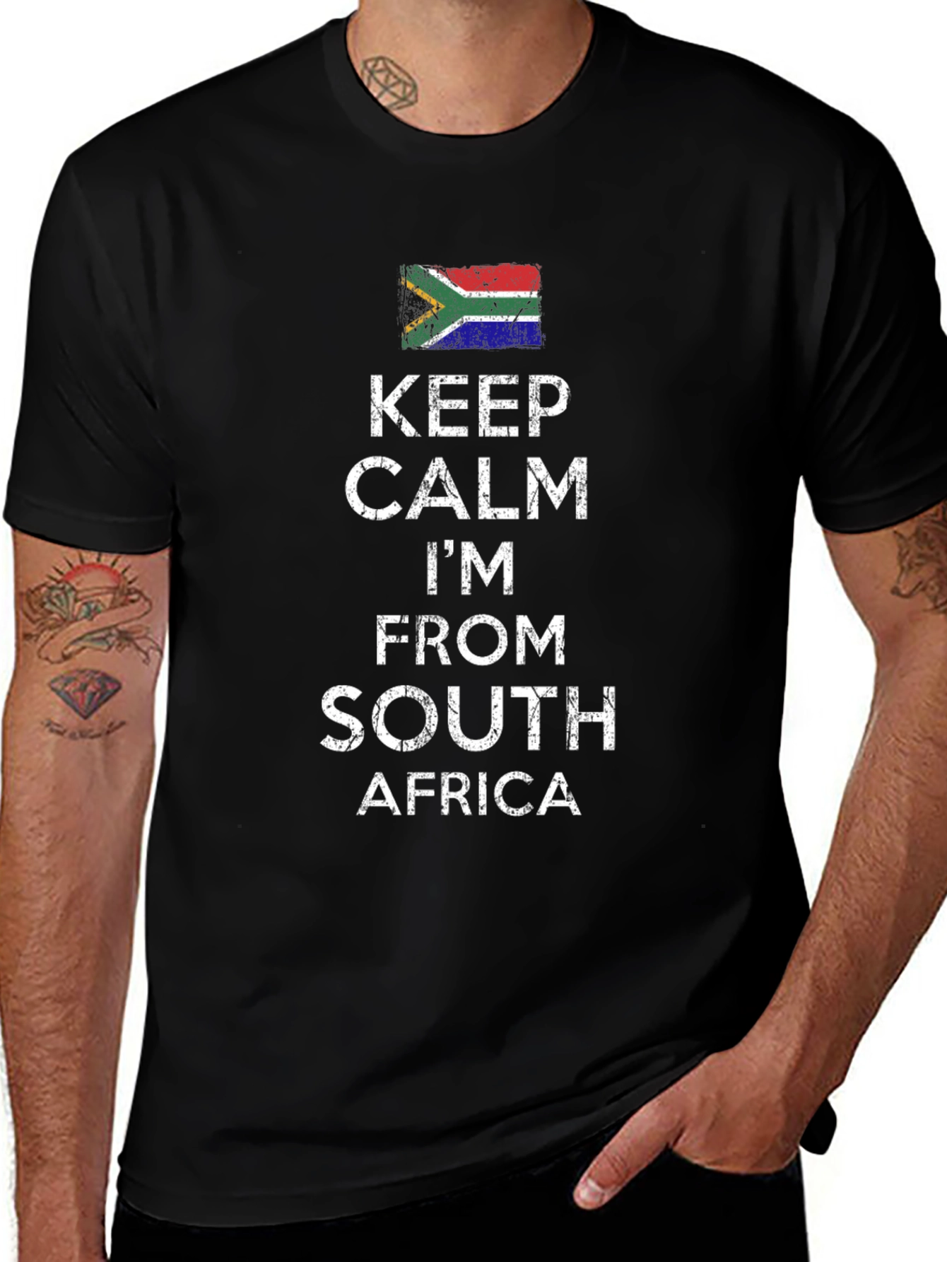 Keep Calm South Africa Flag T-Shirt