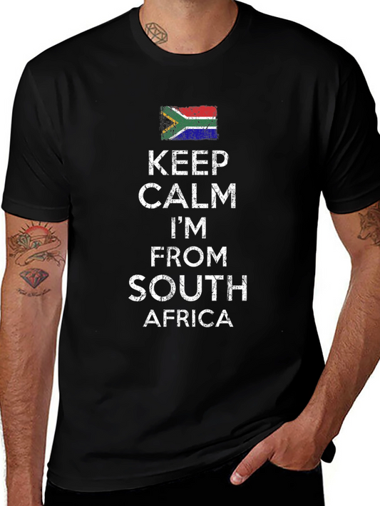 Keep Calm South Africa Flag T-Shirt