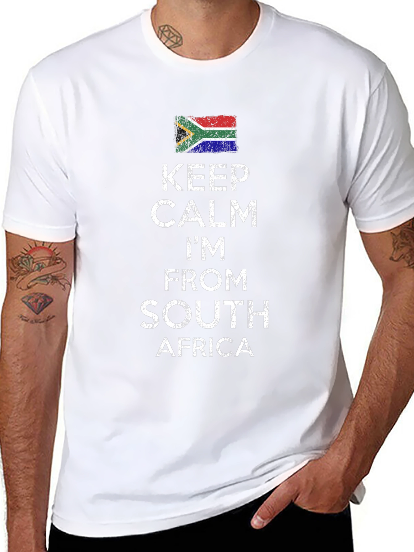 Keep Calm South Africa Flag T-Shirt